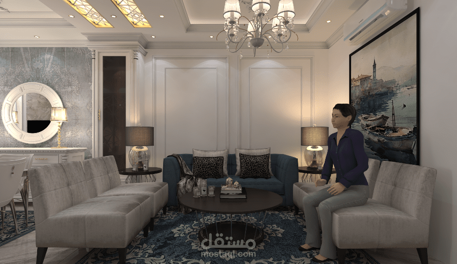 تصميم داخلي كلاسيك ريسيببشن