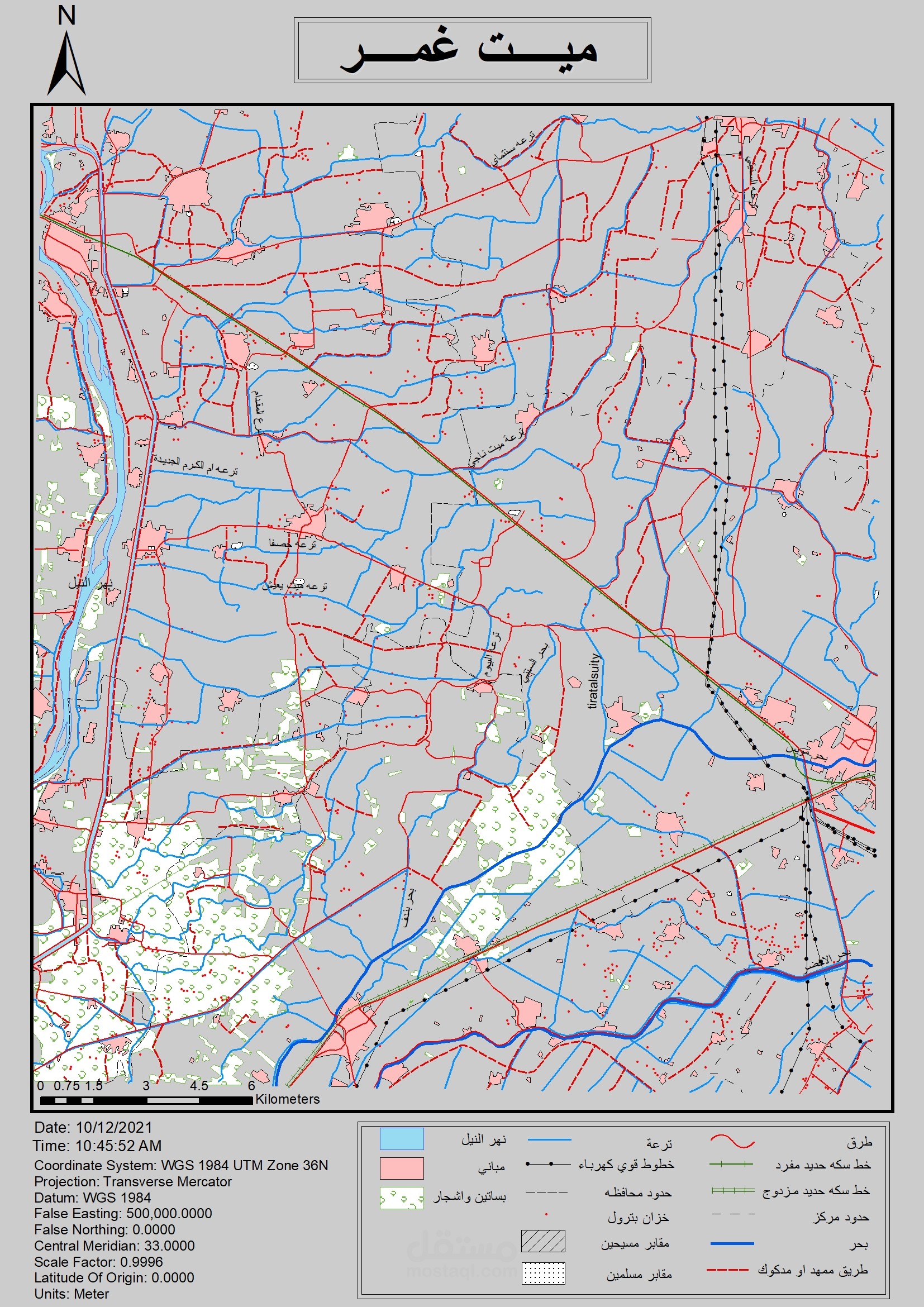 خريطة لقرية ميت غمر