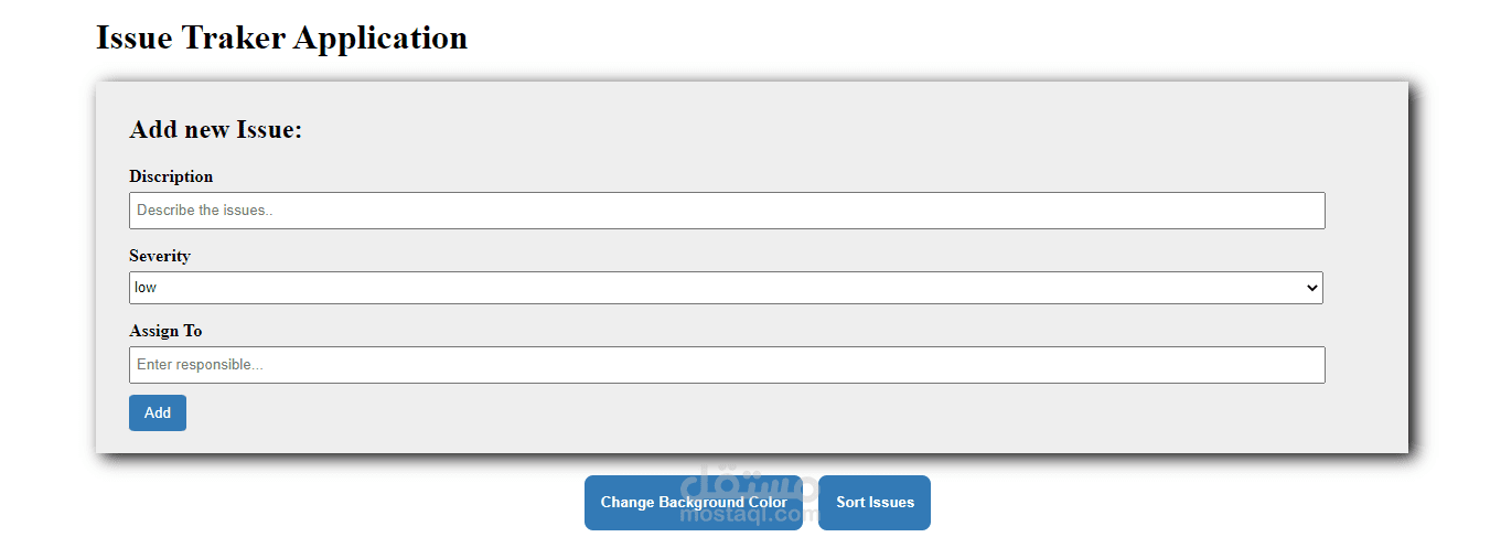 Issue Traker Application