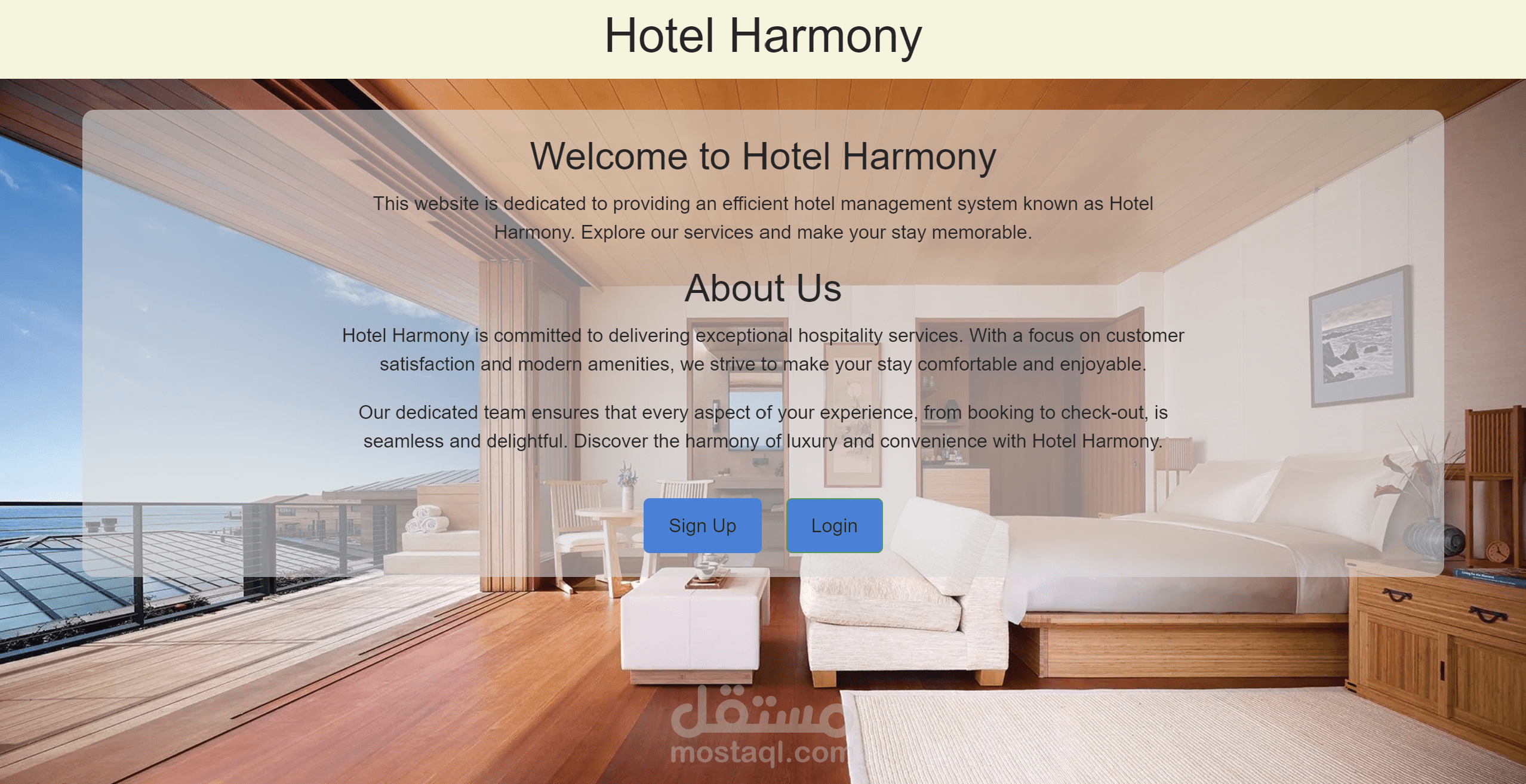 Hotel management system full stack application