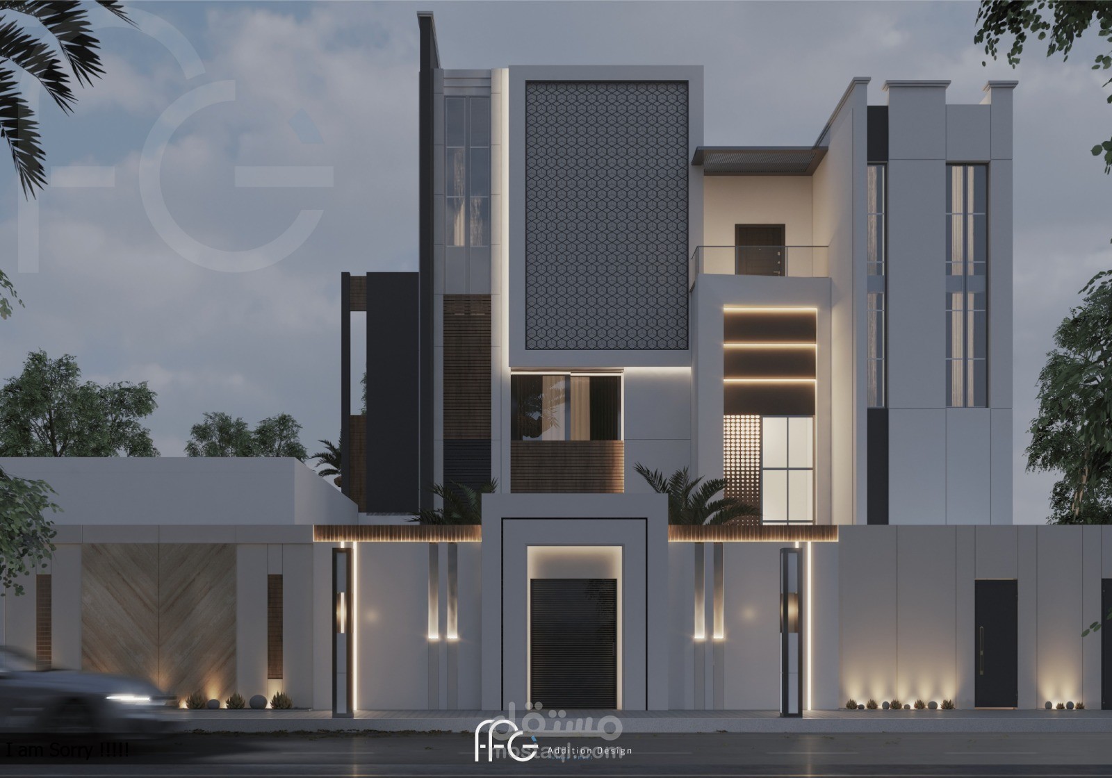 تصميم واجهات مبنى متكامل