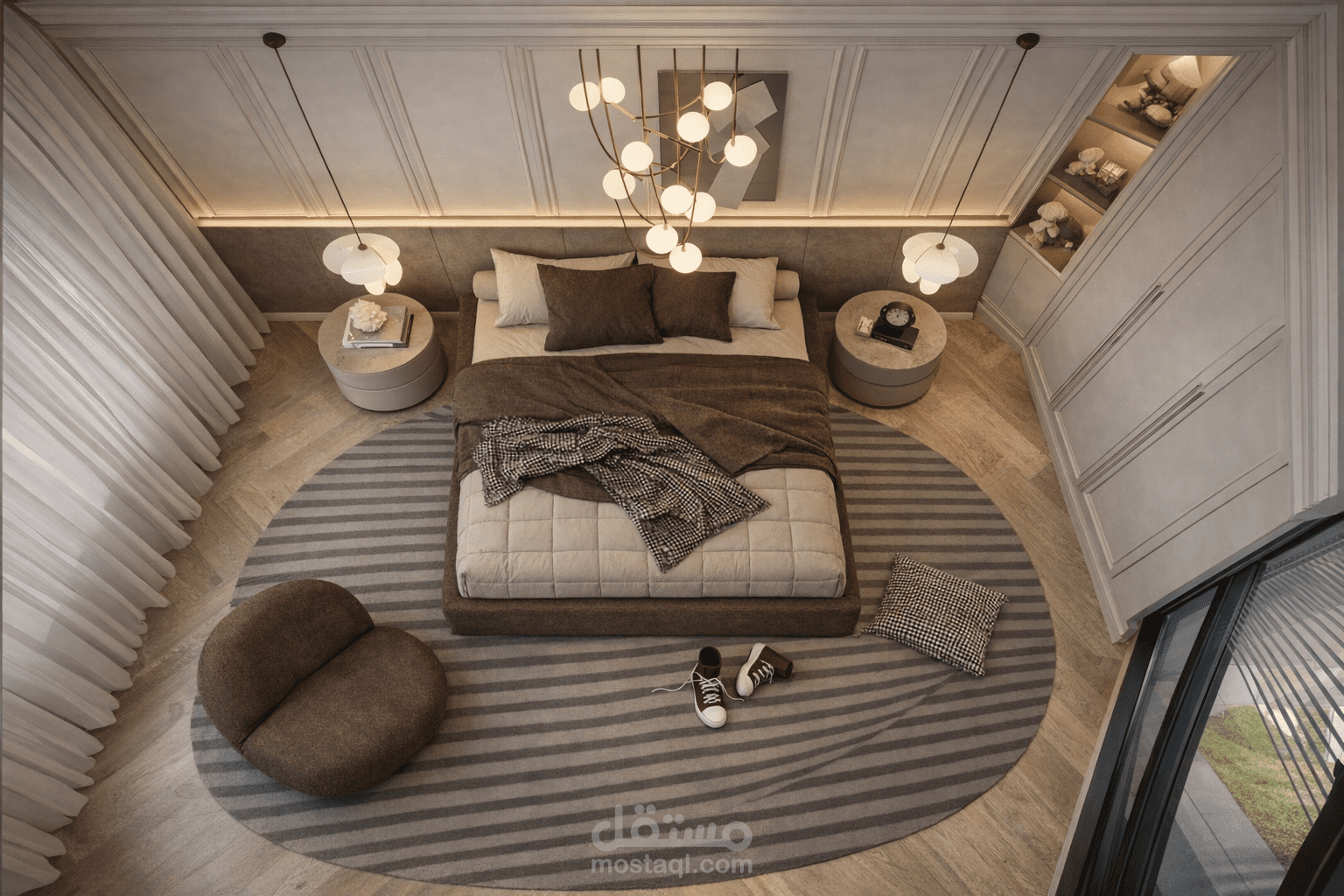 Elegant Modern Bedroom Design with Realistic 3D Render