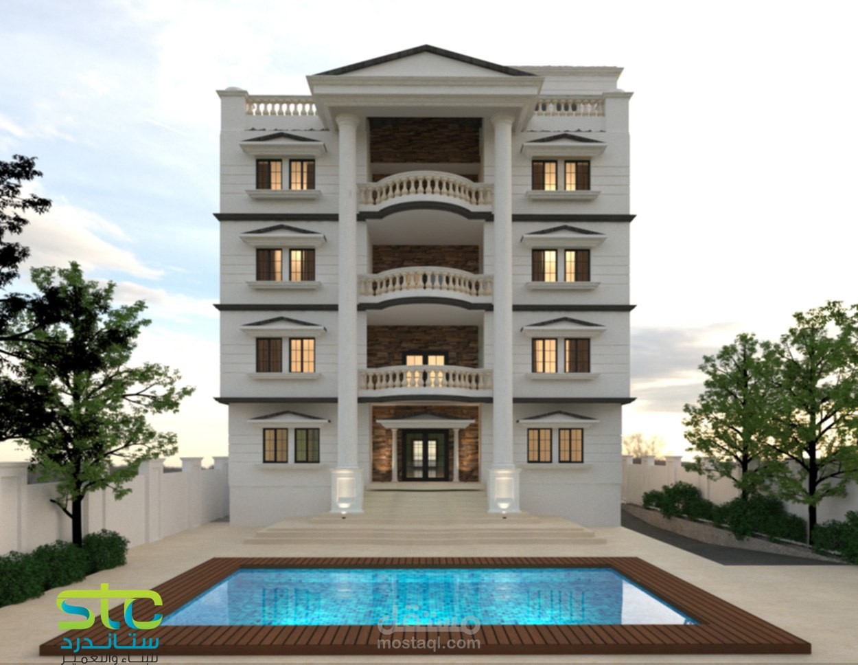 تصميم واجهة نيو كلاسيك