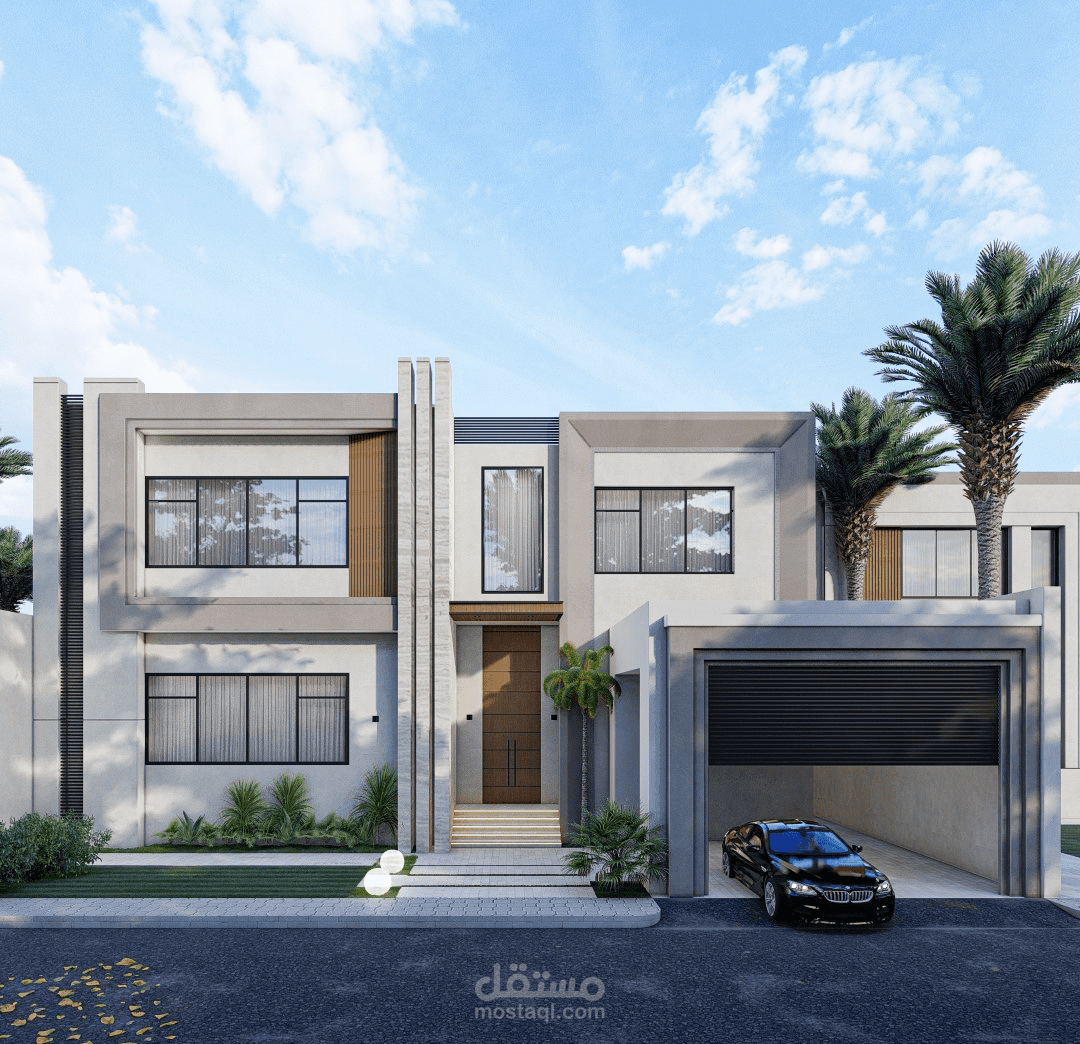 تصميم خارجي لواجهة فيلا