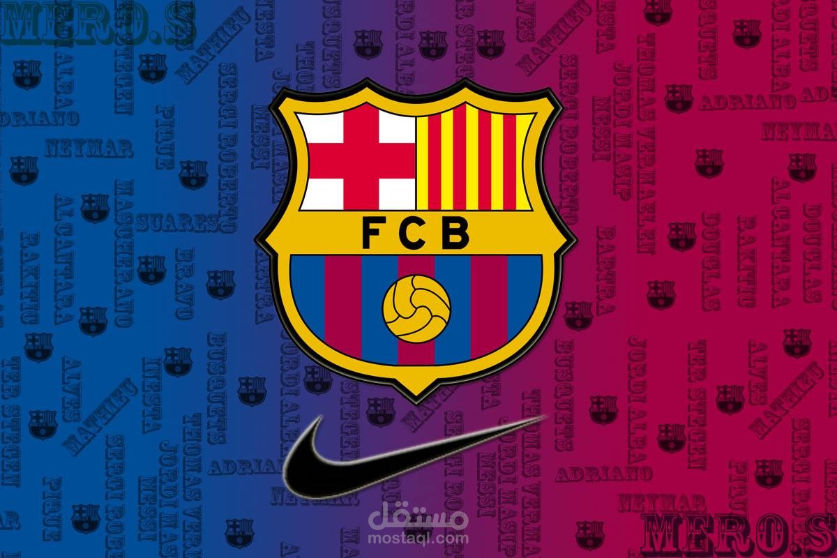 تصميم لفريق برشلونة