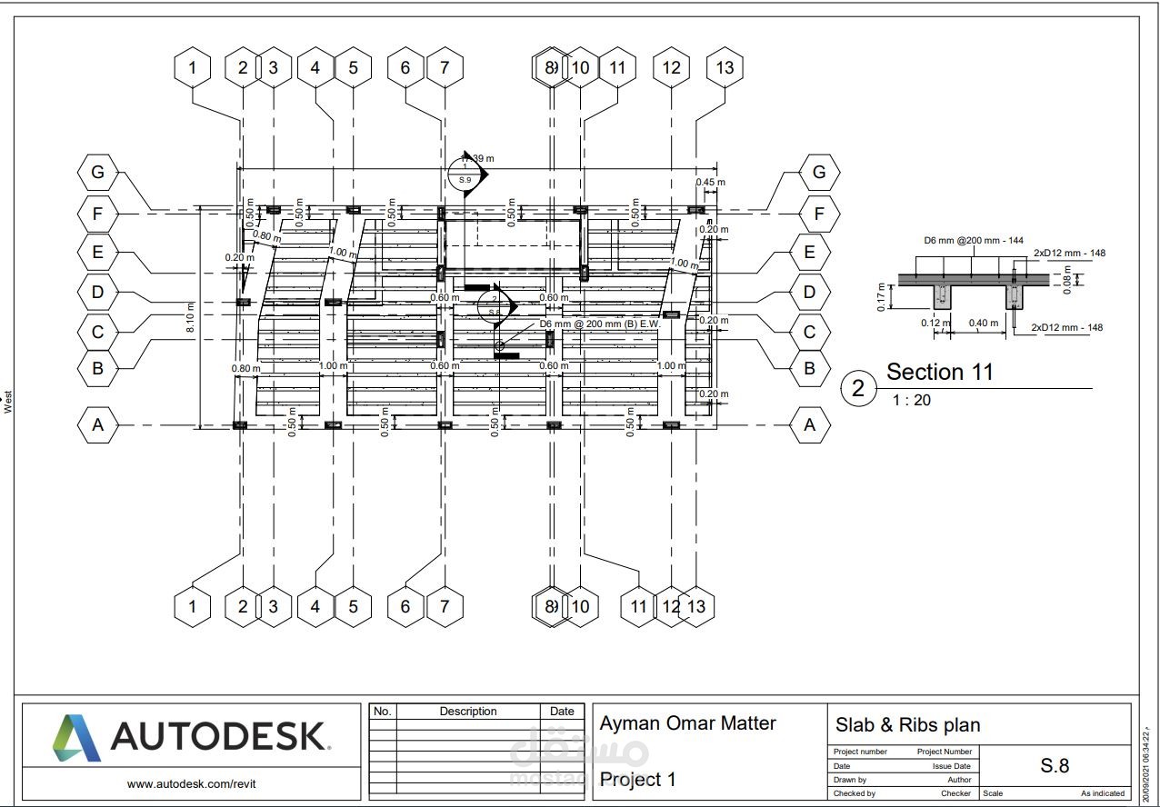 تفاصيل منشأة خرسانية بواسطة برنامج الريفيت