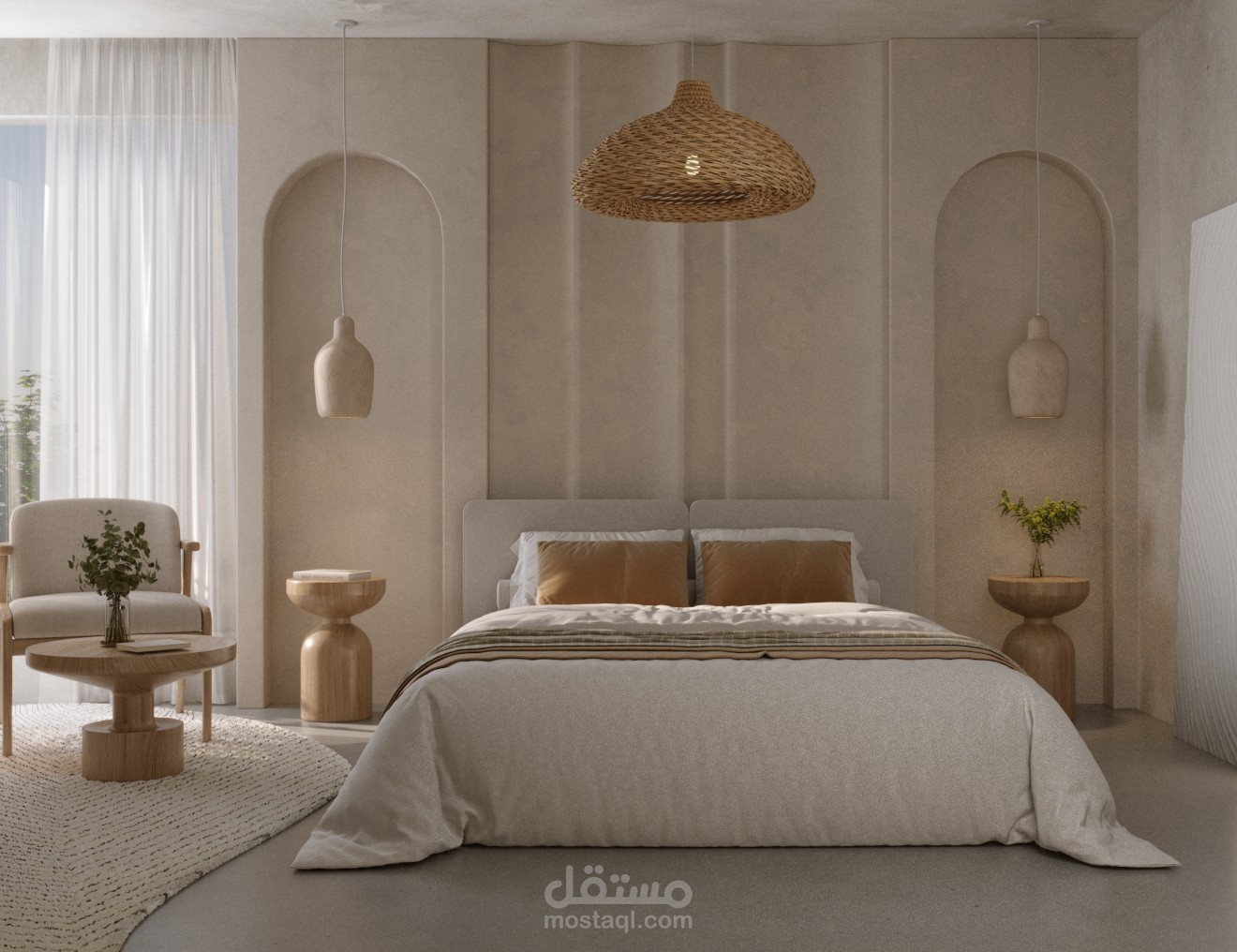 غرفة نوم ماستر بنمط بوهيمي