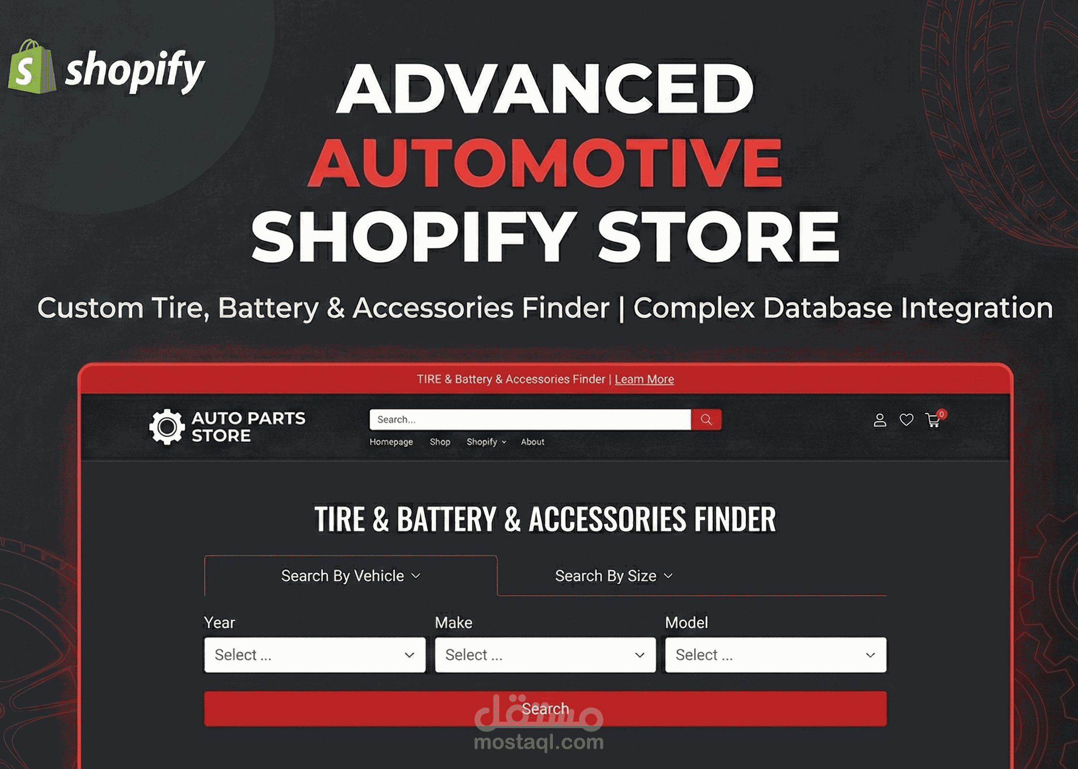 Advanced Automotive E-commerce Store & Custom Product Finder (Shopify)