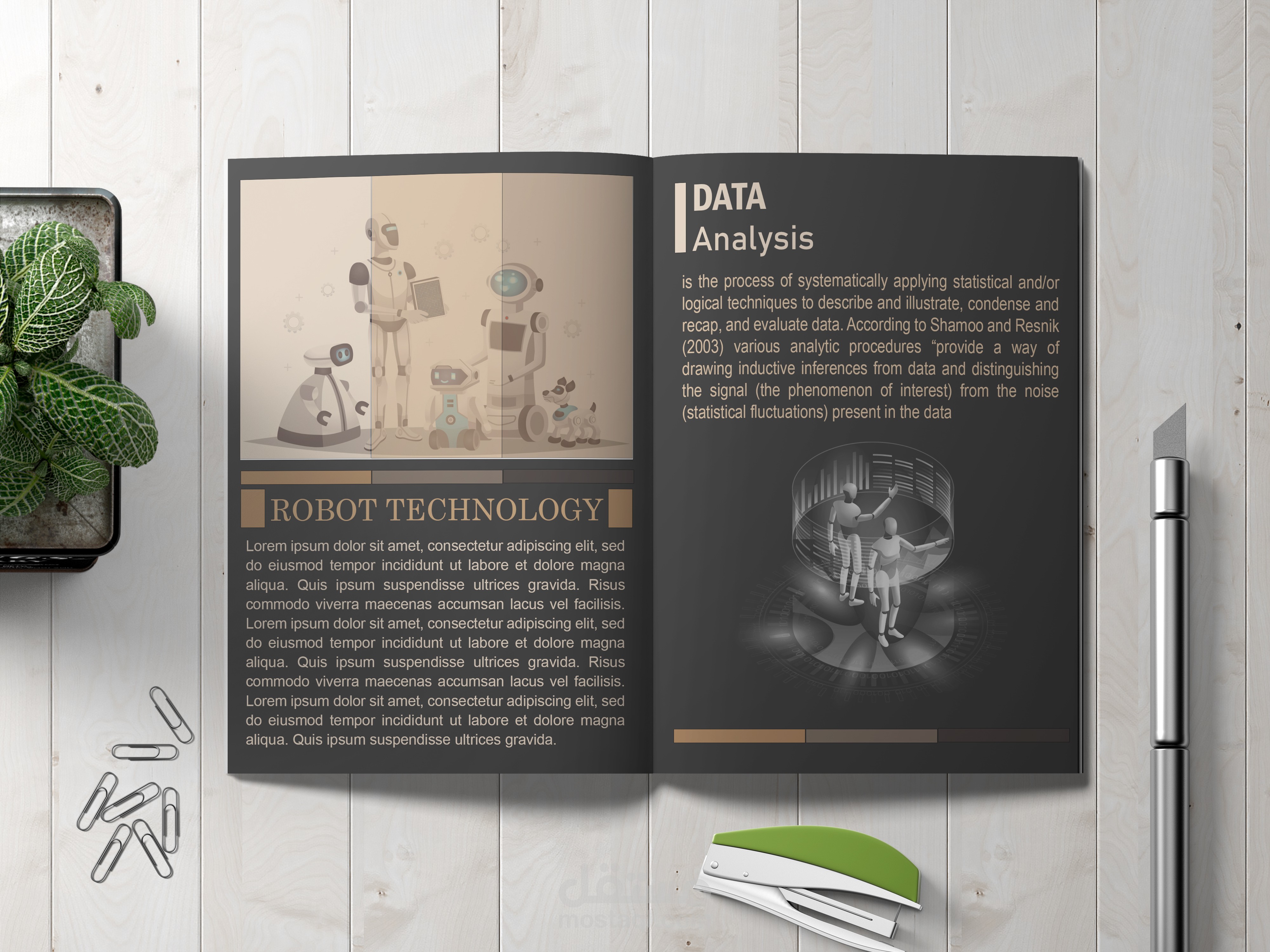 تصميم المطبوعات من كتب، مجلات، بروشور
