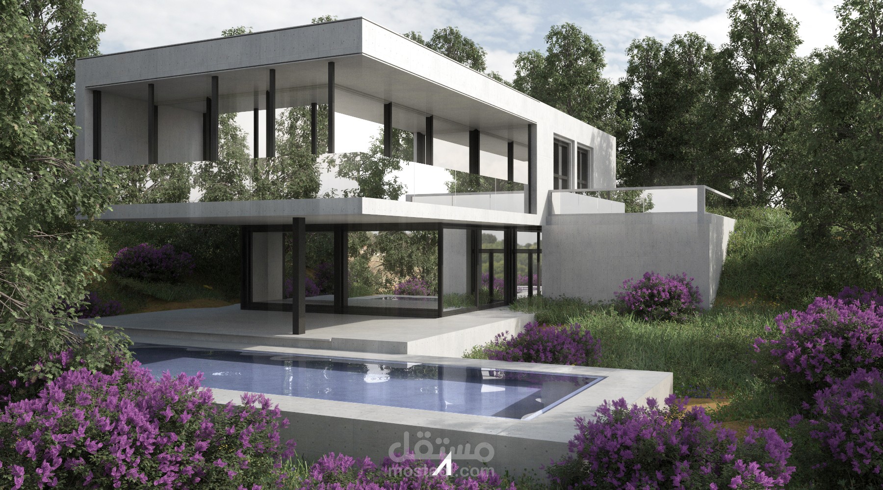 modern villa exterior