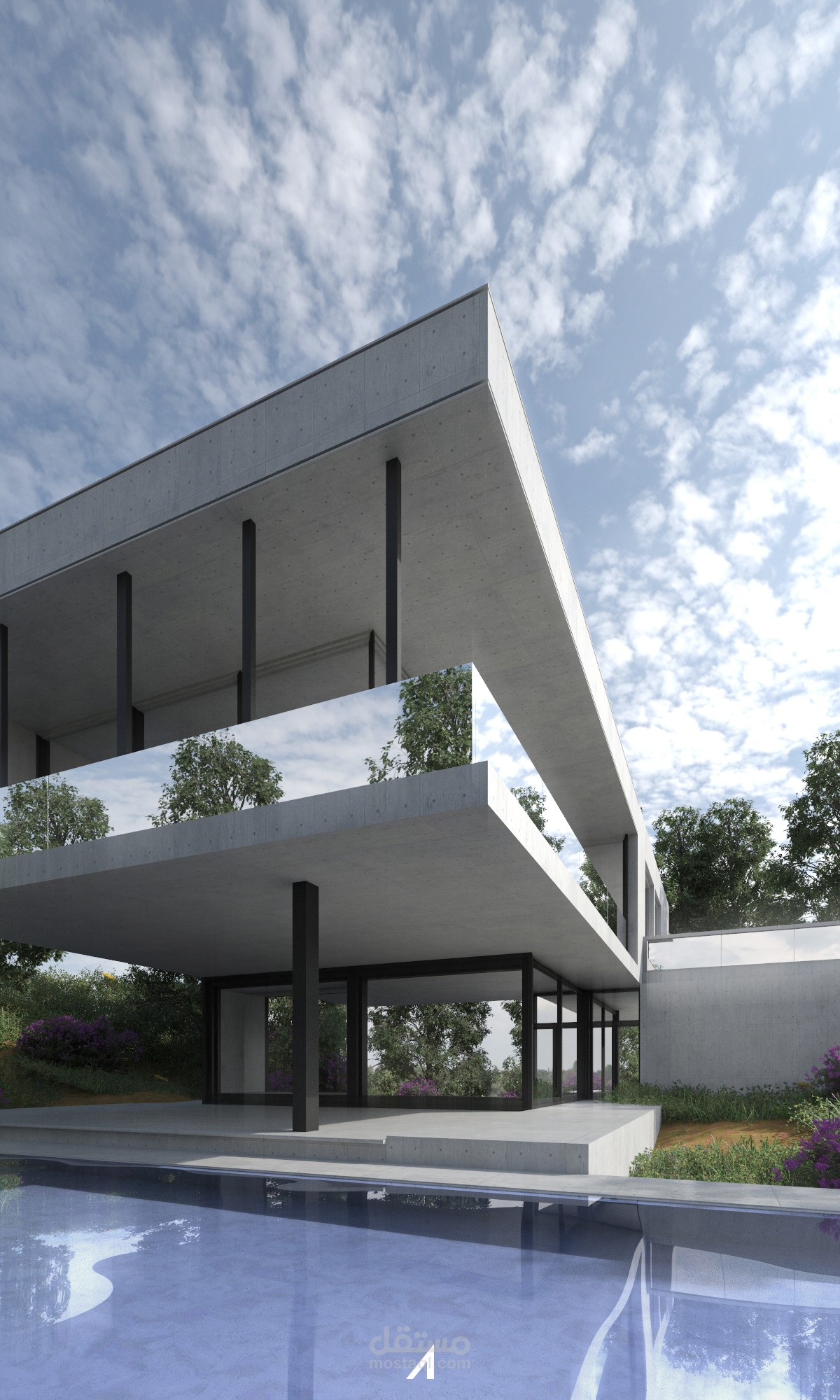 modern villa exterior