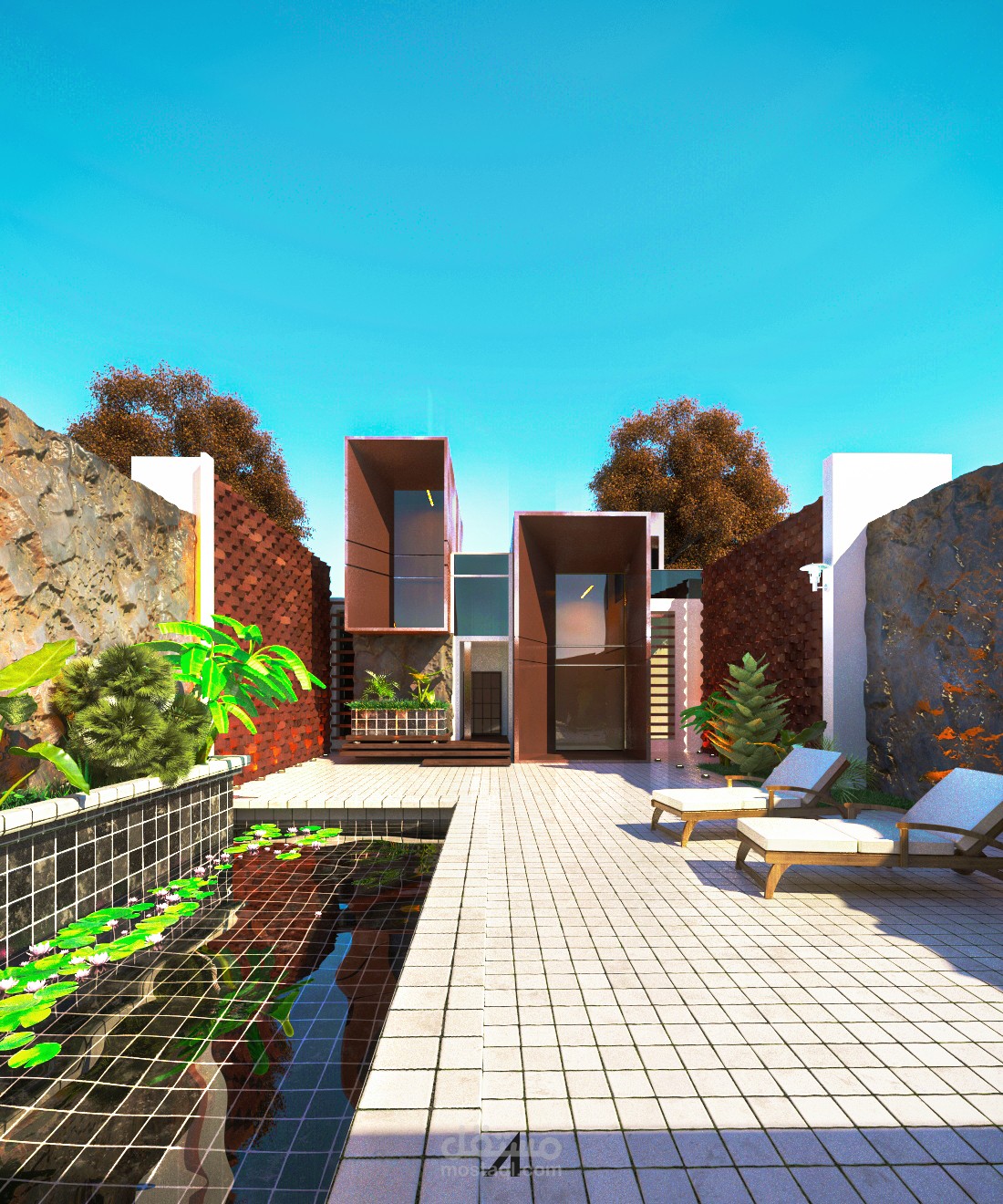 modern villa exterior