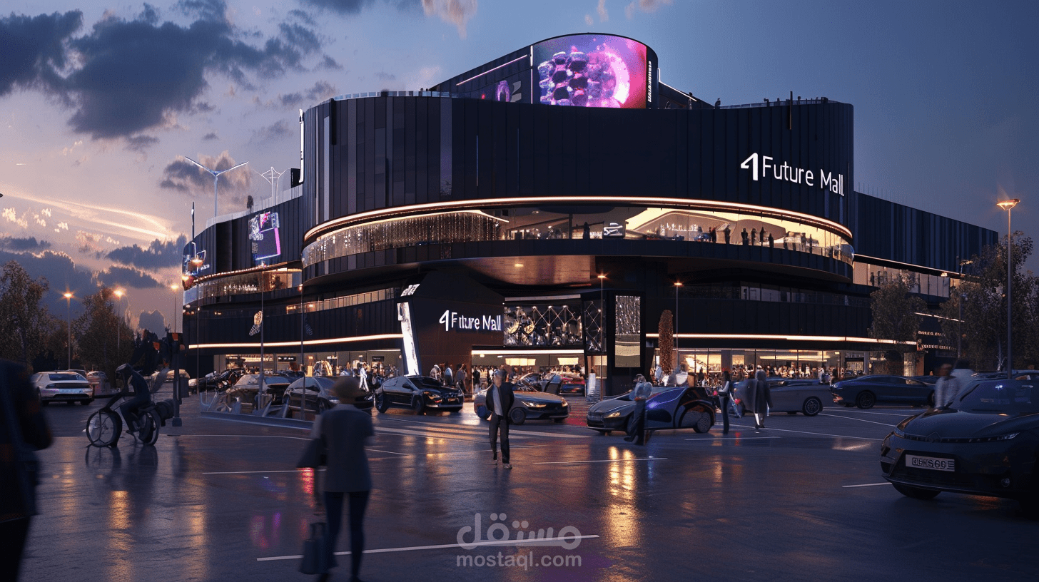 تصميم الواجهة الخارجية لمول تجاري