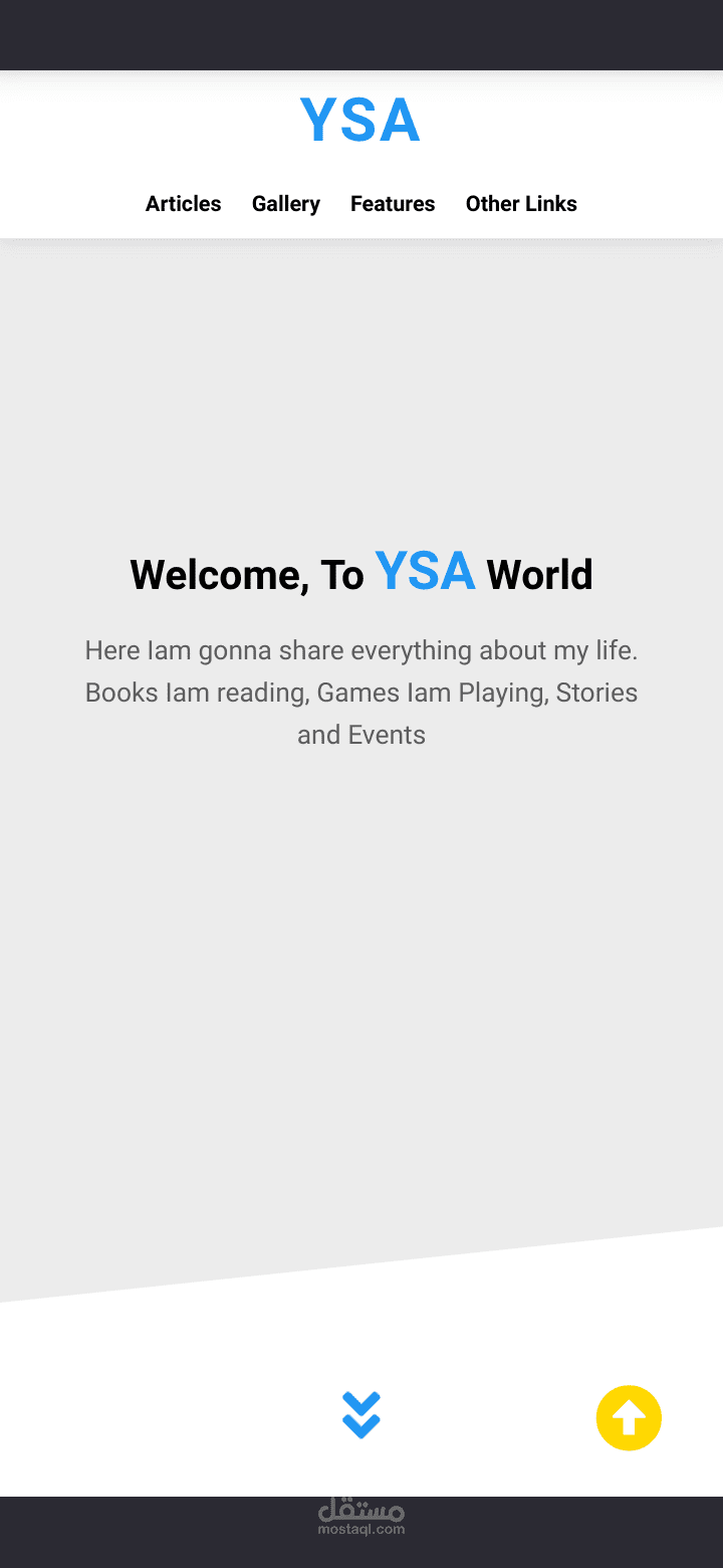 personal website with landing page