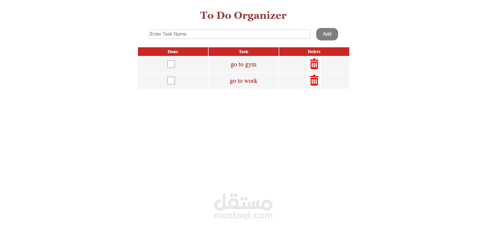 To-Do Organizer Web App