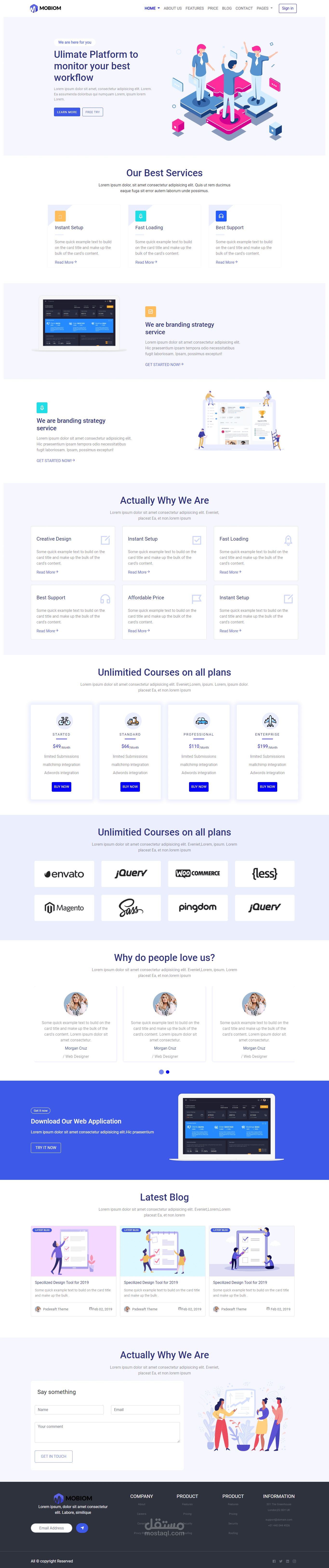 Mobiem landing page