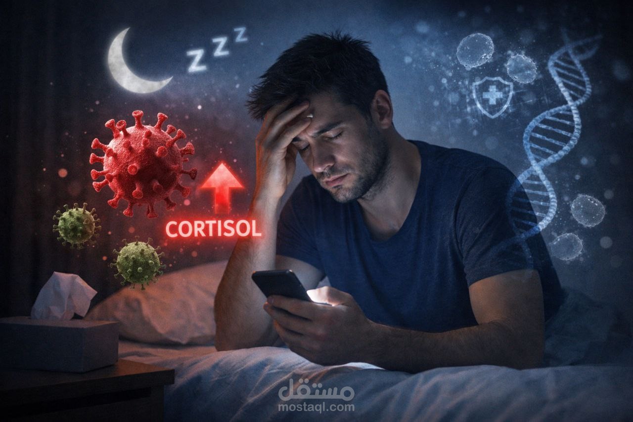 مقال علمي قصصي: تأثير نقص النوم على جهاز المناعة + نصائح عملية للنوم الصحي