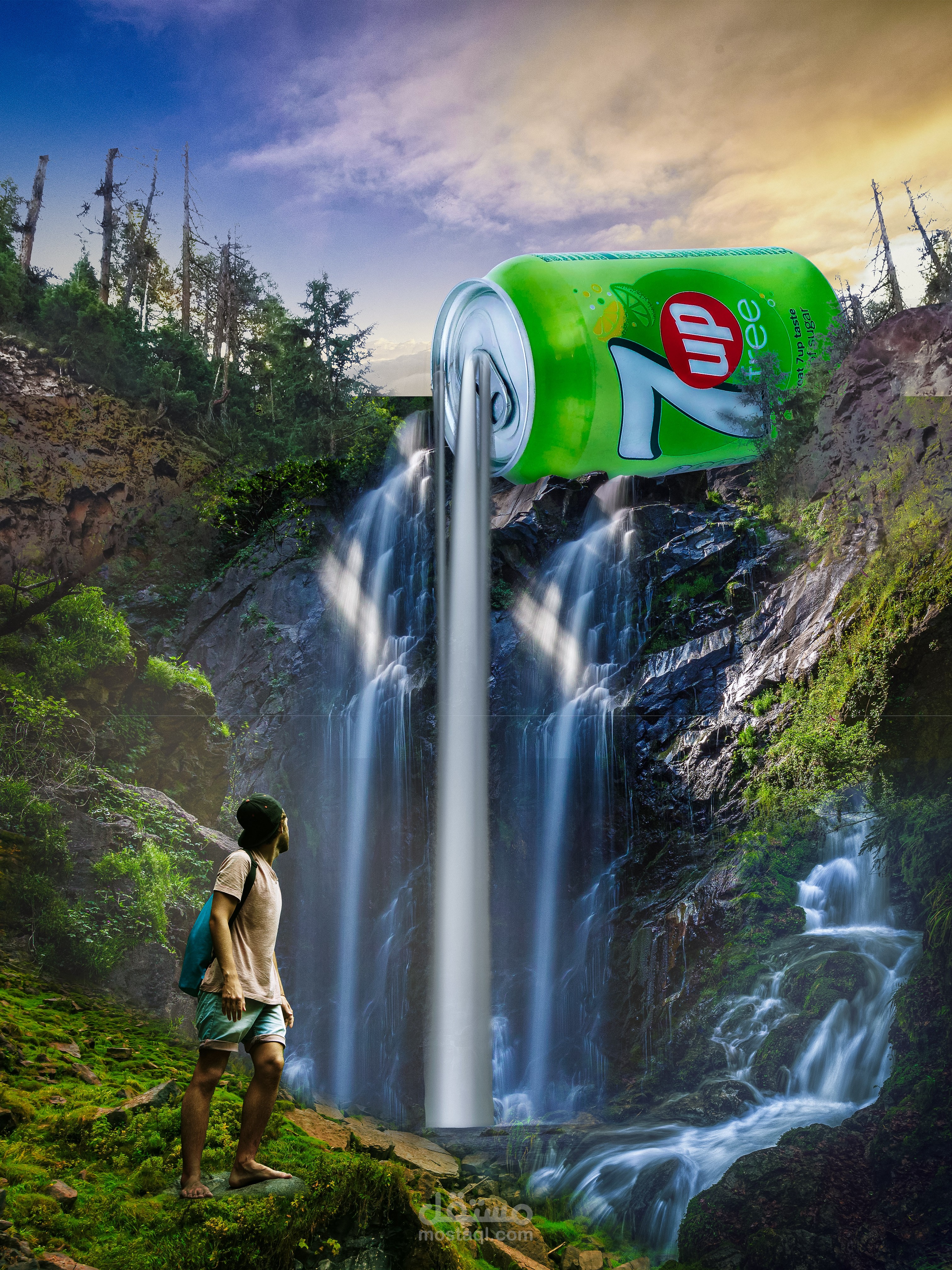 تصميم دعائي لعلبة سفن اب