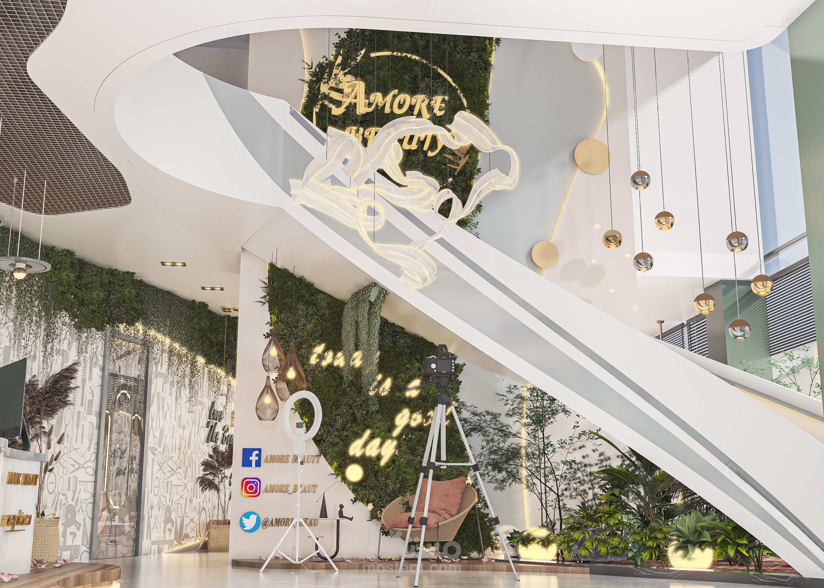 تصميم  AMORA beauty center  في الكويت