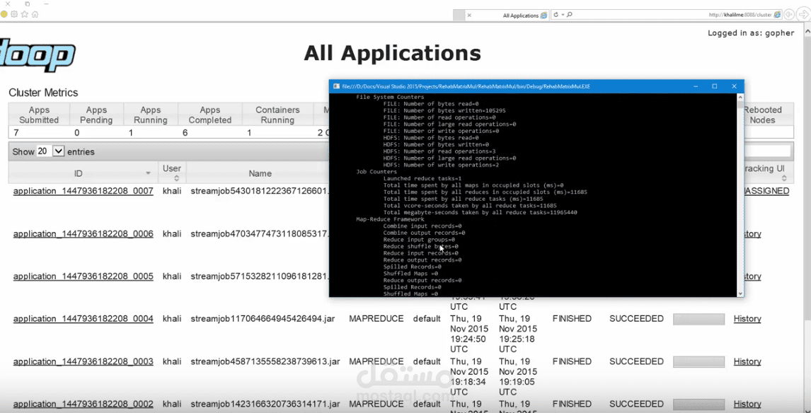 نظام سحابي باستخدام Hadoop MapReduce
