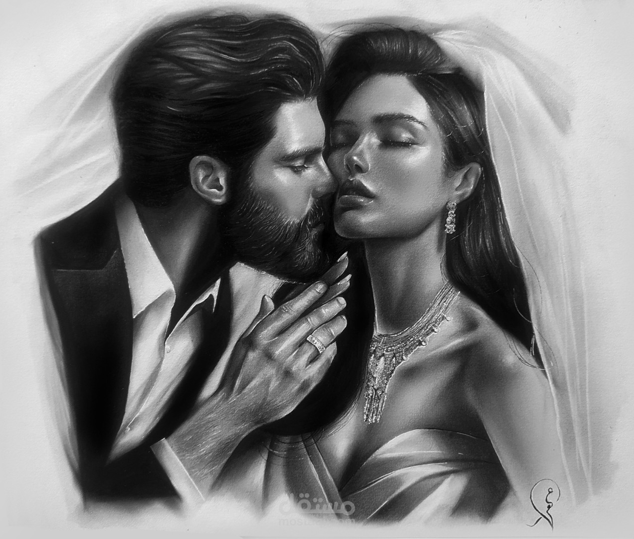 فديو رسم فحم ورصاص