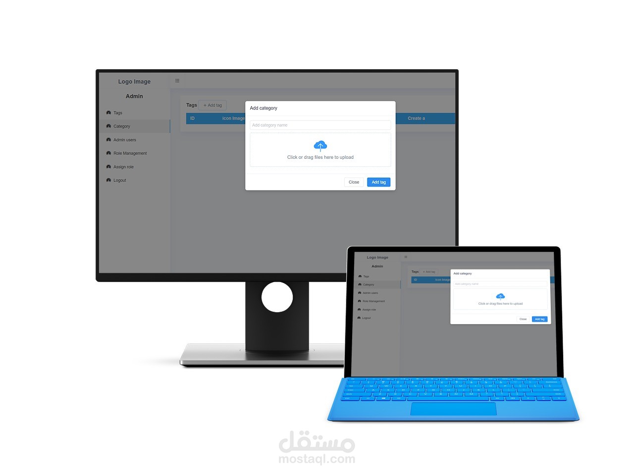 برمجة لوحة تحكم بواسطة LARAVEL و VUE JS