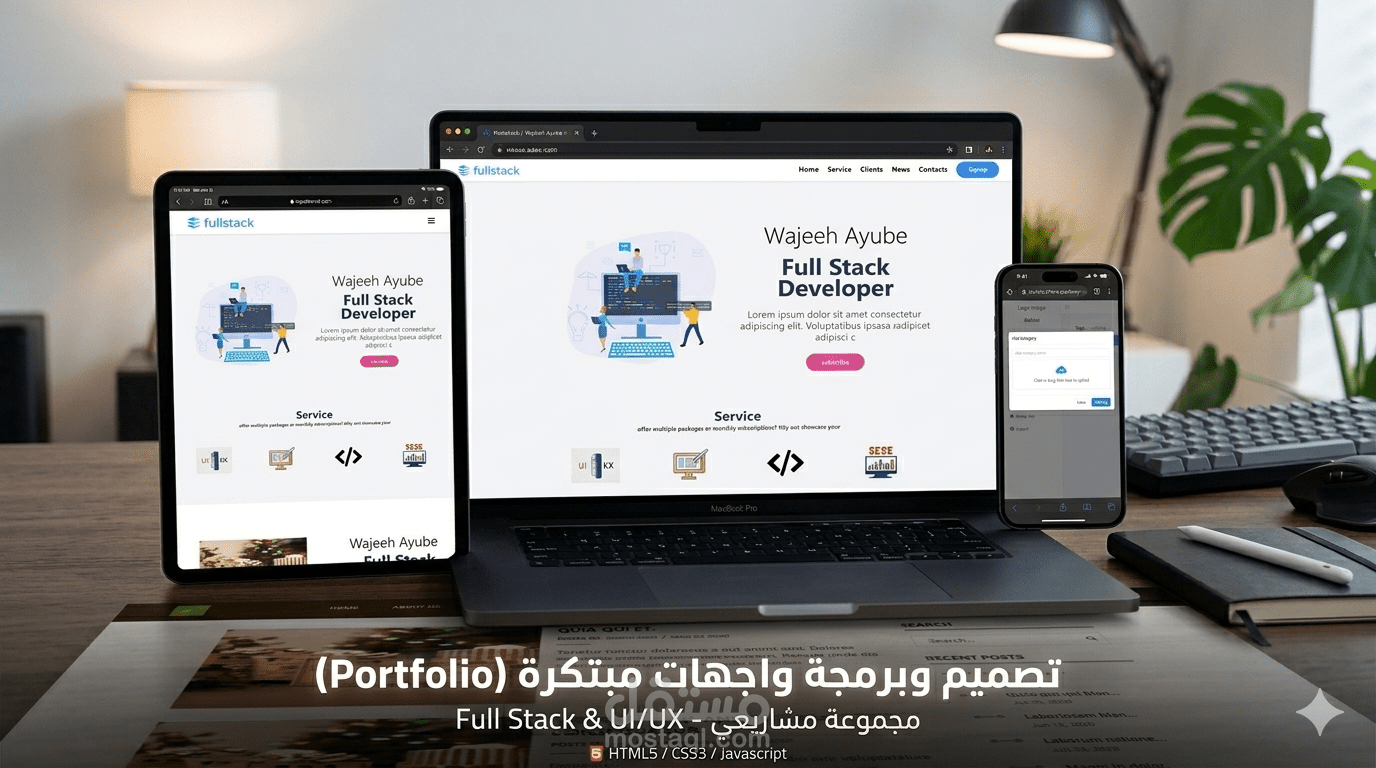 مشاريع متنوعة… وشغف واحد: تطوير واجهات المستخدم (Front-End)