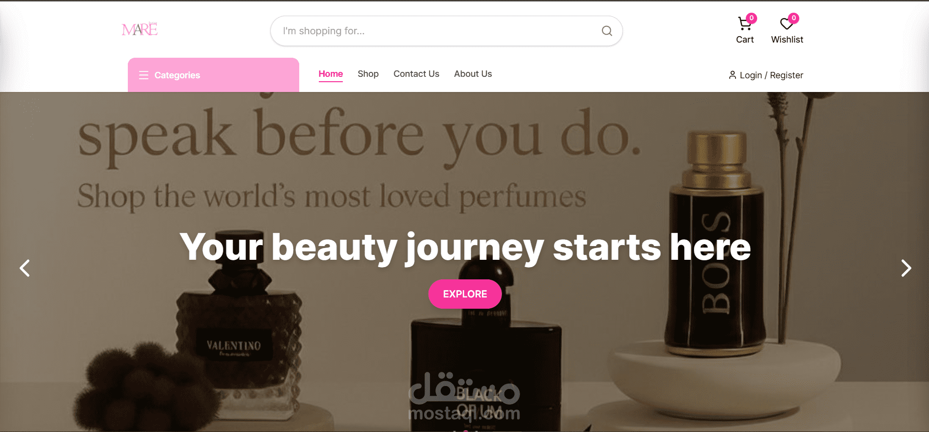 E-Commerce Web Application — Mare Boutique