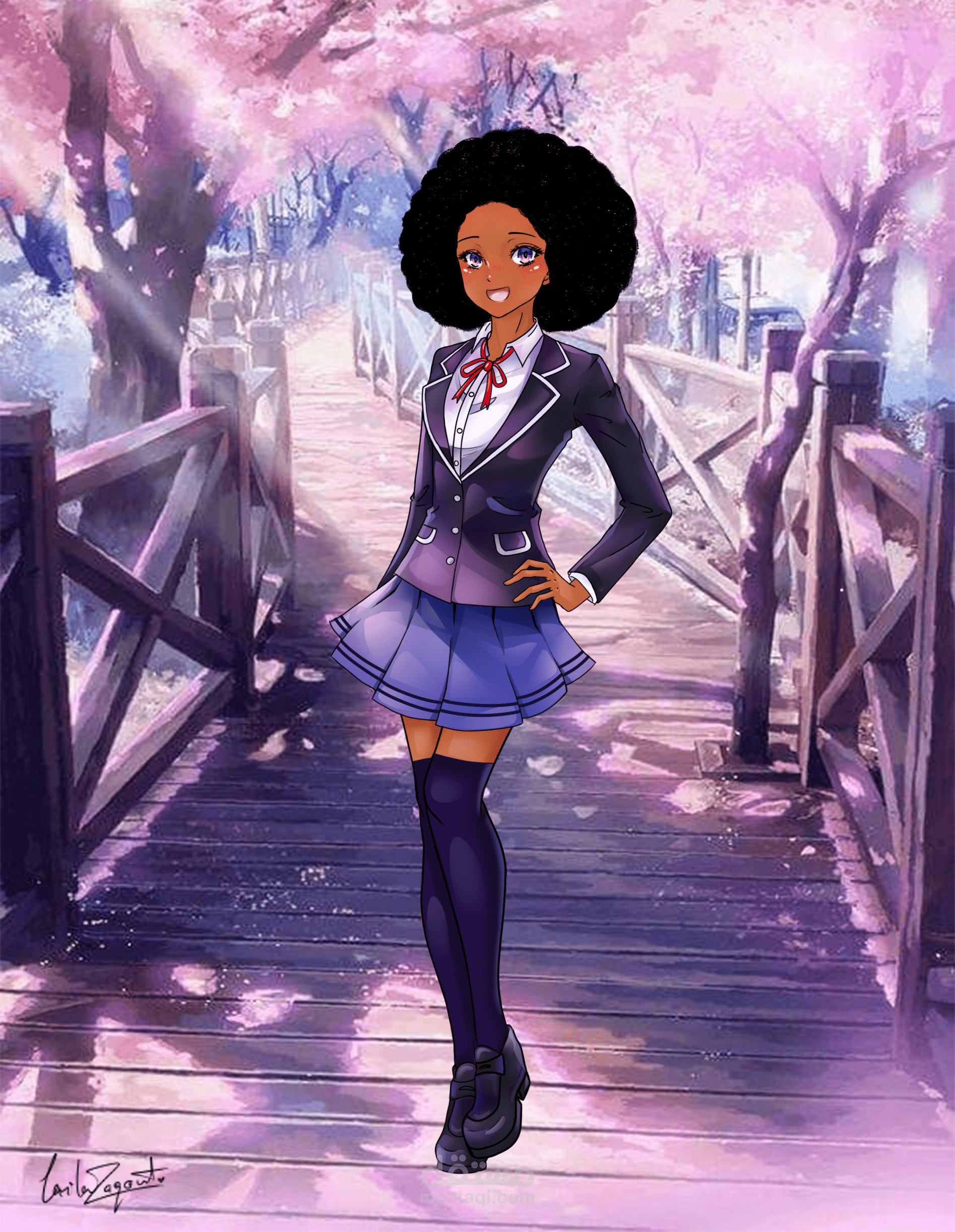 تصميم و رسم شخصية أنمي