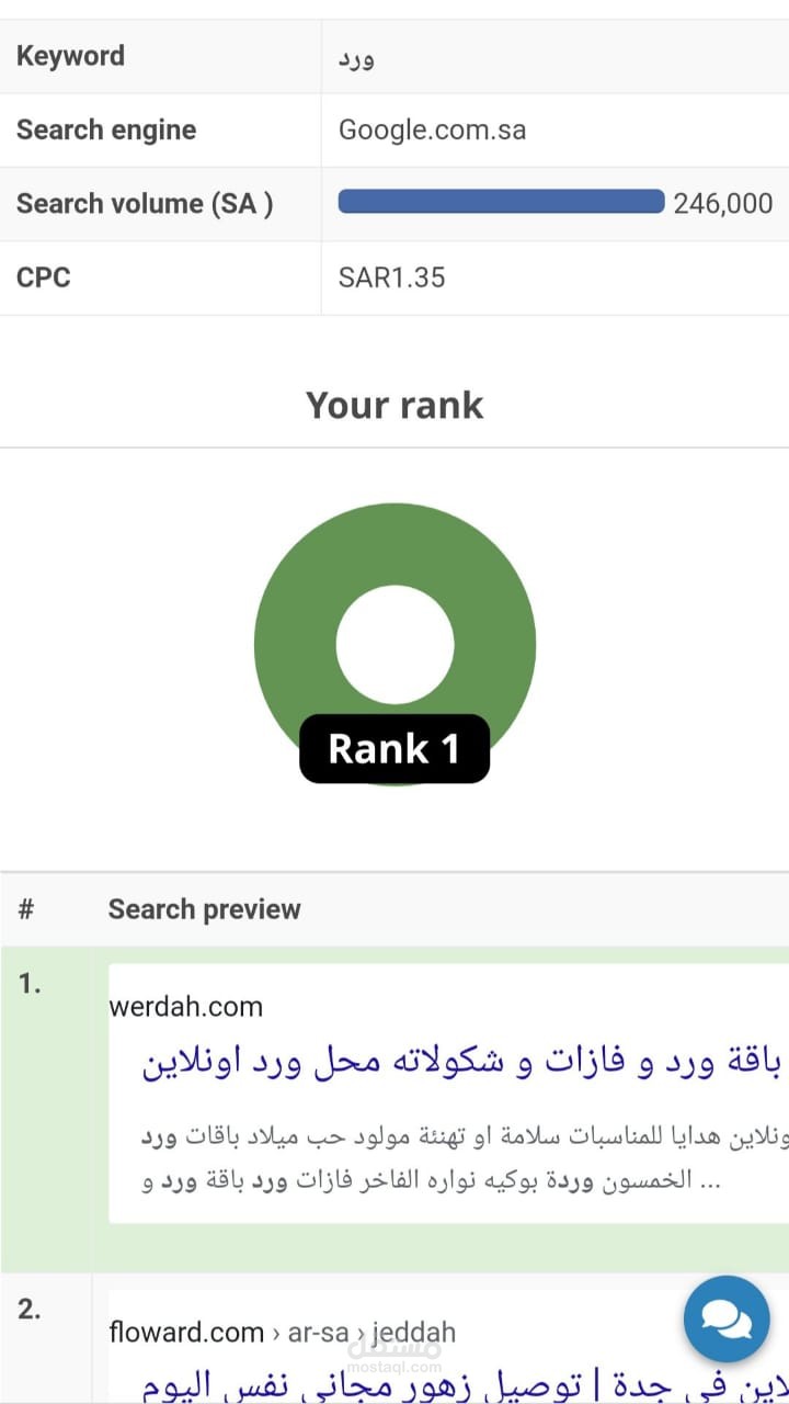 متجر و تطبيق وردة - تحسين محركات البحث  - سلة