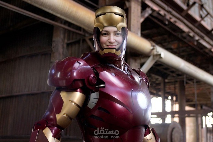 تركيب وجه على الشخصيه المشهورة Iron Man