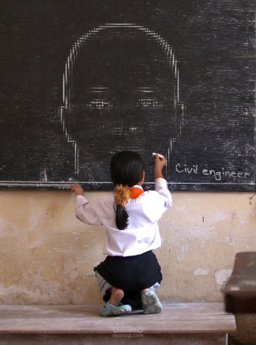 رسم صورة على السبورة