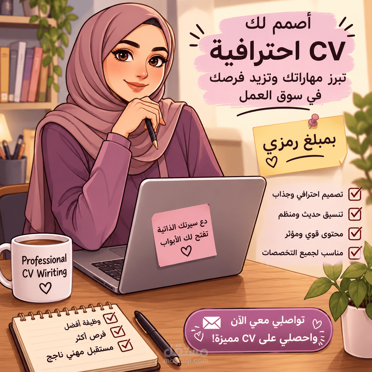 تصميم وإعداد سيرة ذاتية (CV) احترافية