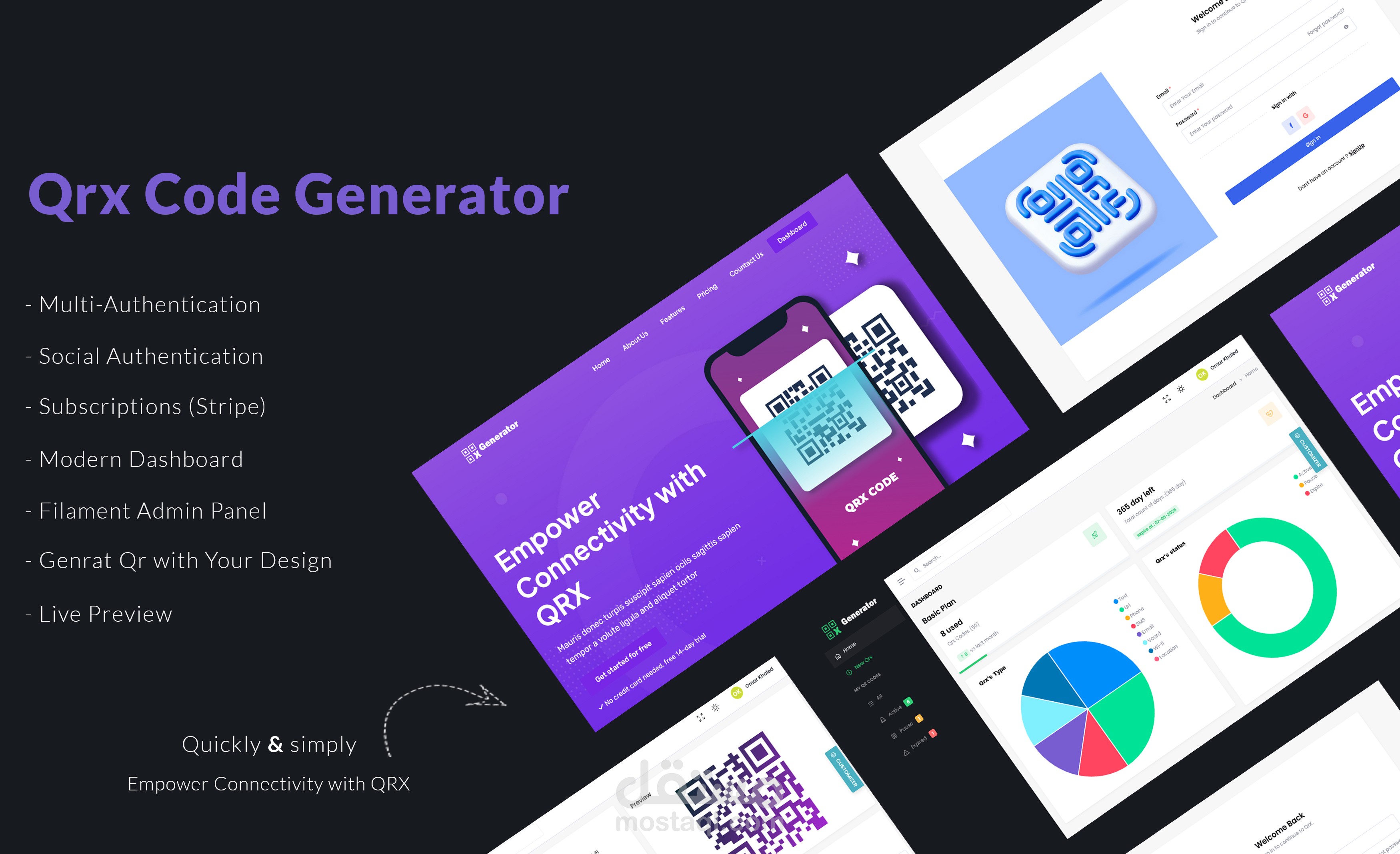 QRX Code Generator – منصة متكاملة لإنشاء QR Codes ديناميكية
