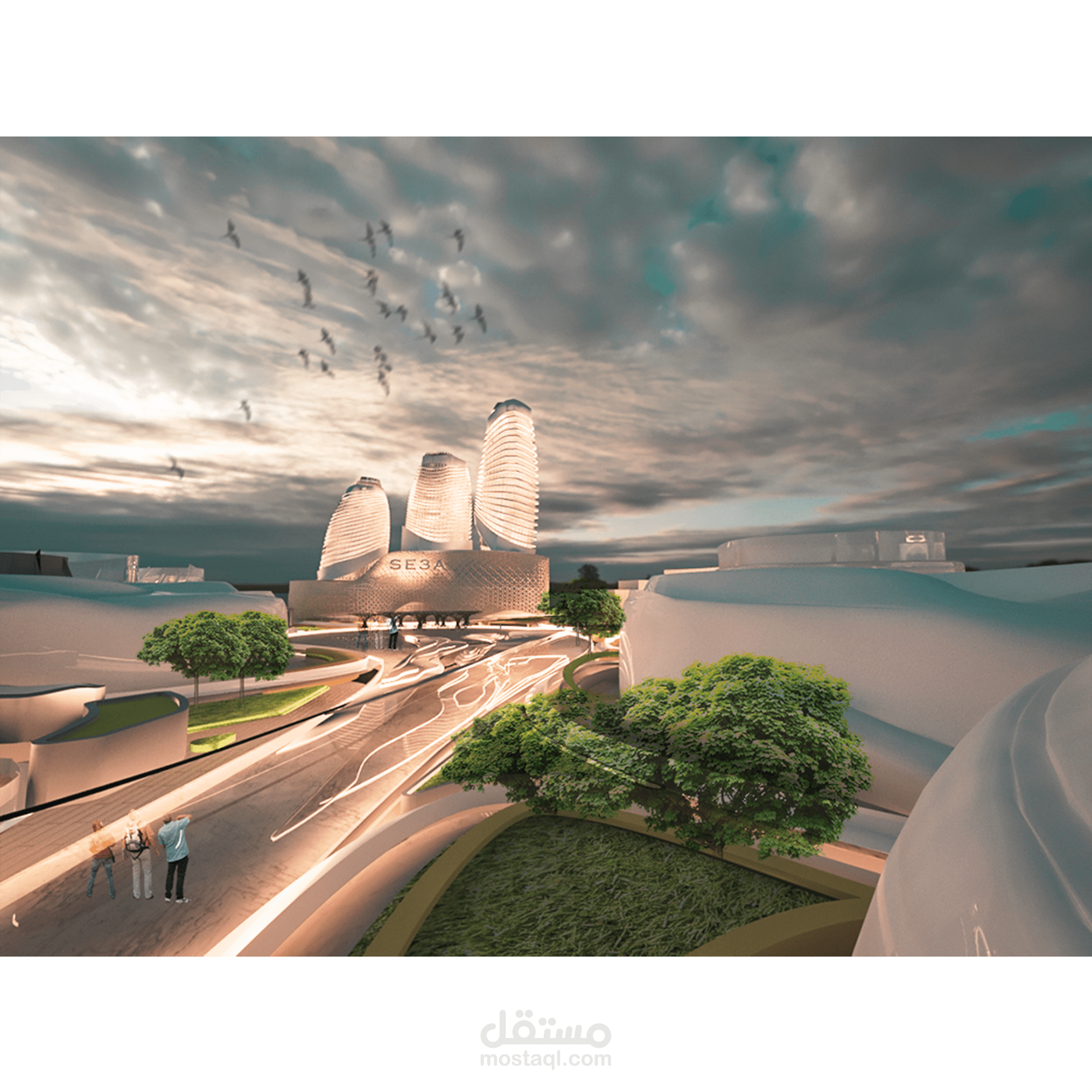 تصميم ثلاث ابراج إدارية بمدينة المنصورة الجديدة