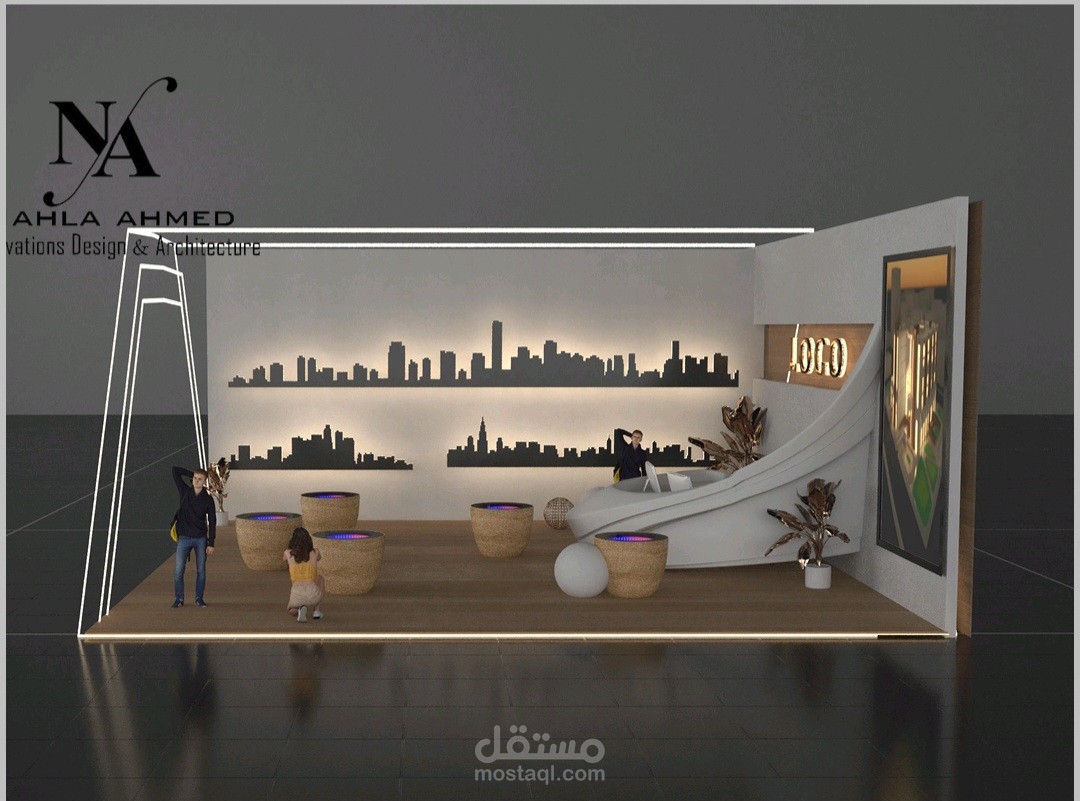 تصميم معرض لشركة عقارية