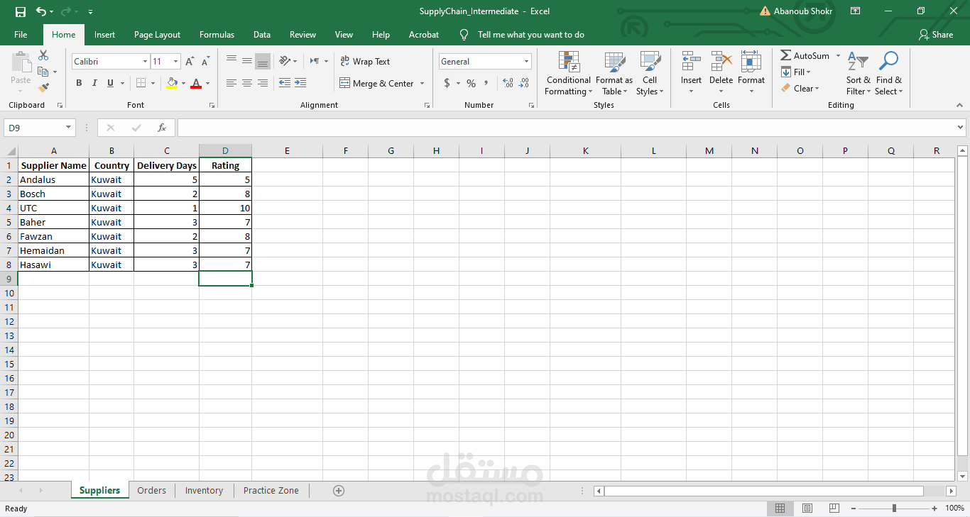 PDF Converted to Excel