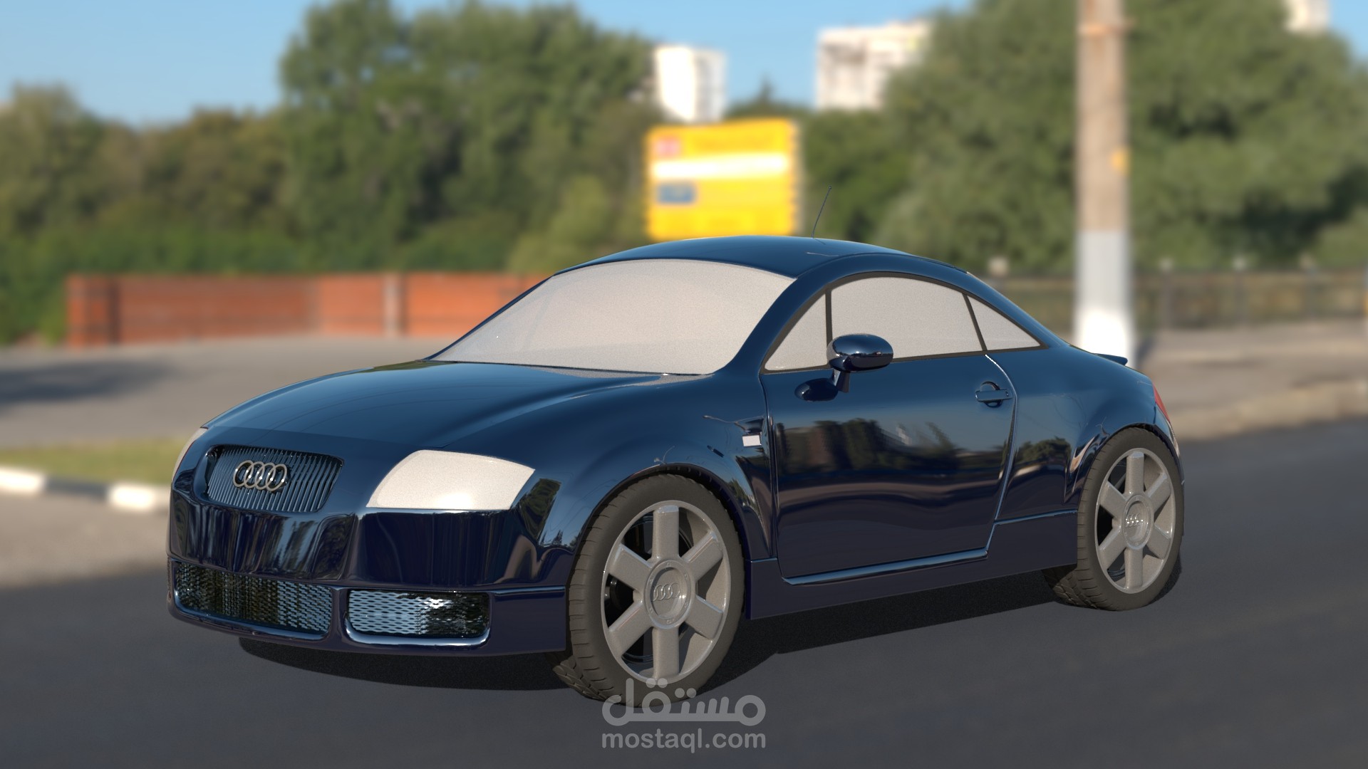 تصميم ثلاثي الأبعاد لسيارة Audi TT 2000