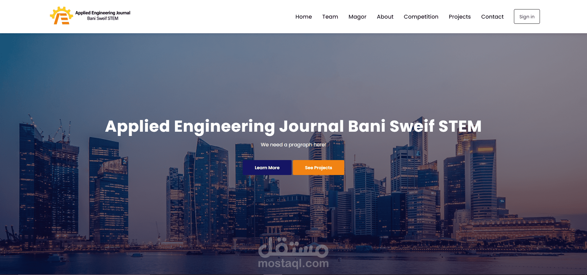 Applied Engineering Journal Bani Sweif STEM WebSite