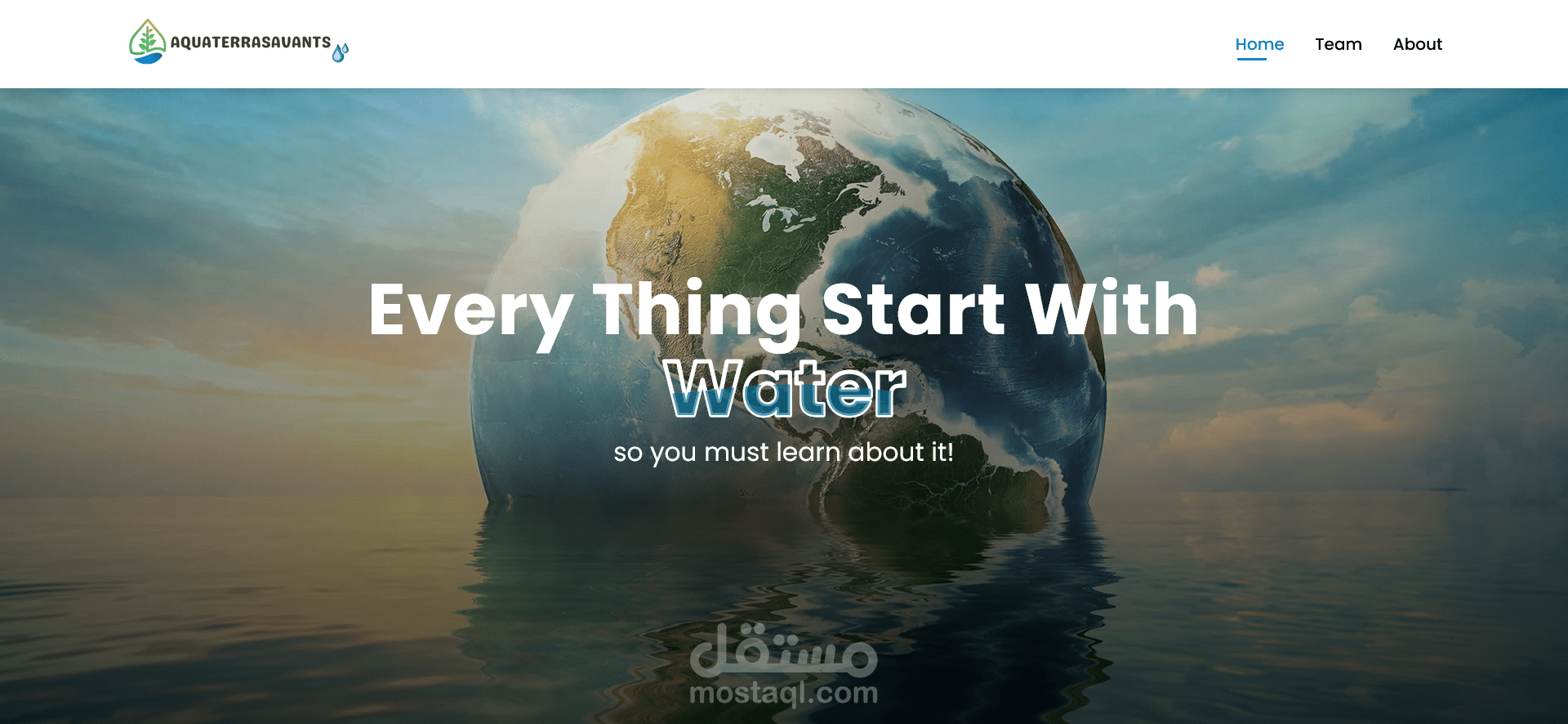 موقع AQUATERRASAVANTS خاص بمسابقة Nasa Space Apps 2023