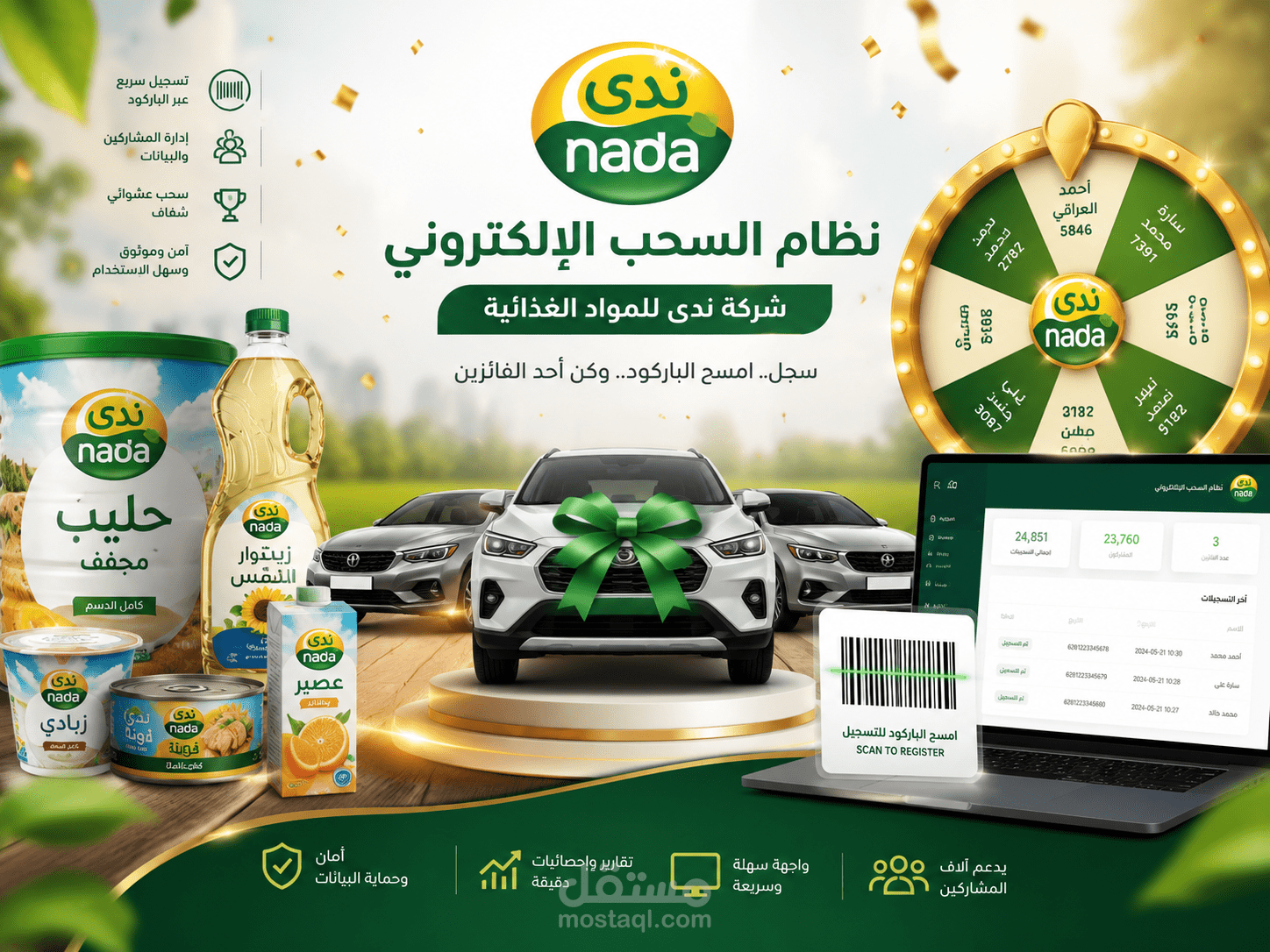 نظام السحب الإلكتروني- شركة ندى