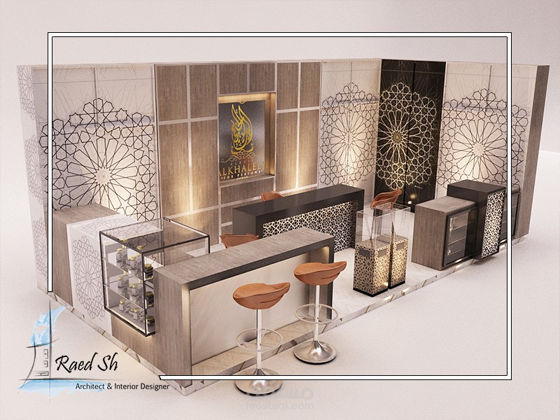 تصميم ستاند عطور لشركة البيت الخليجي