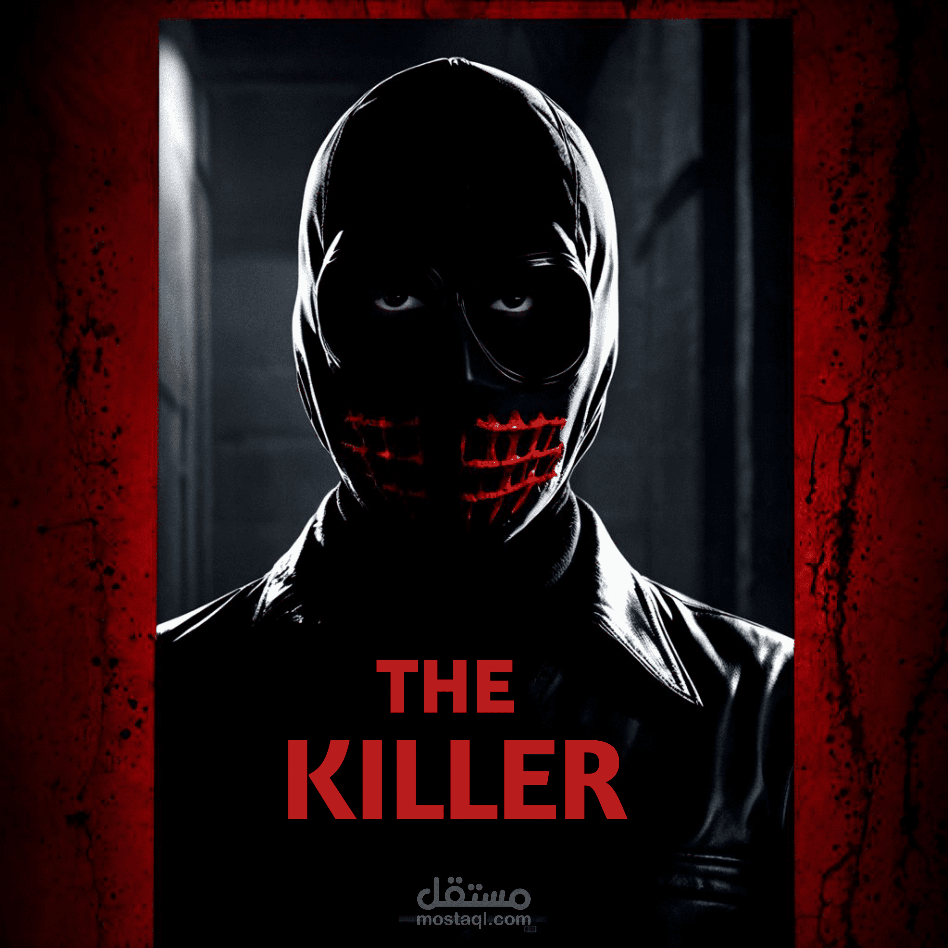 تصميم بوستر فيلم رعب بإسم THE KILLER