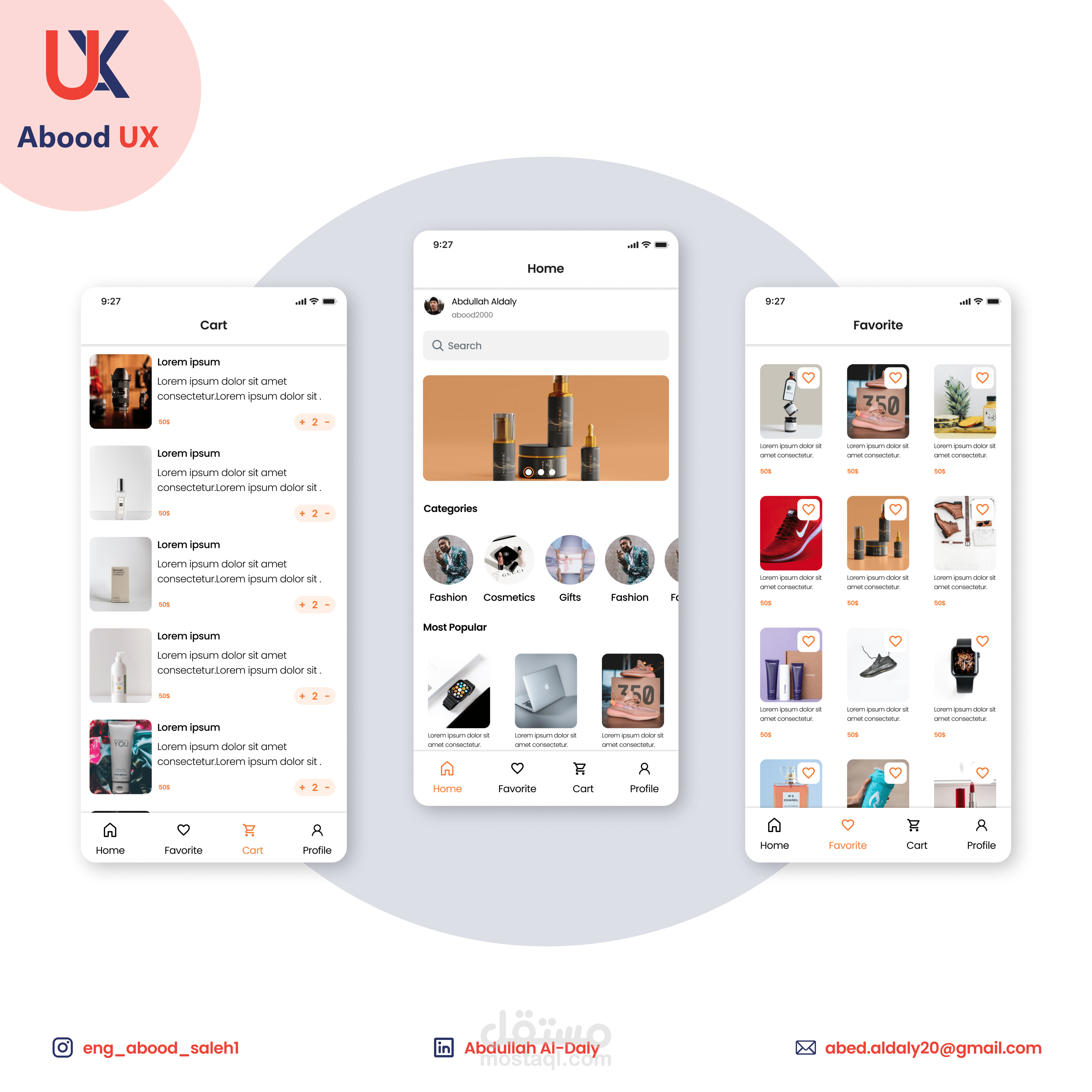 E-commerce App UX/UI Design