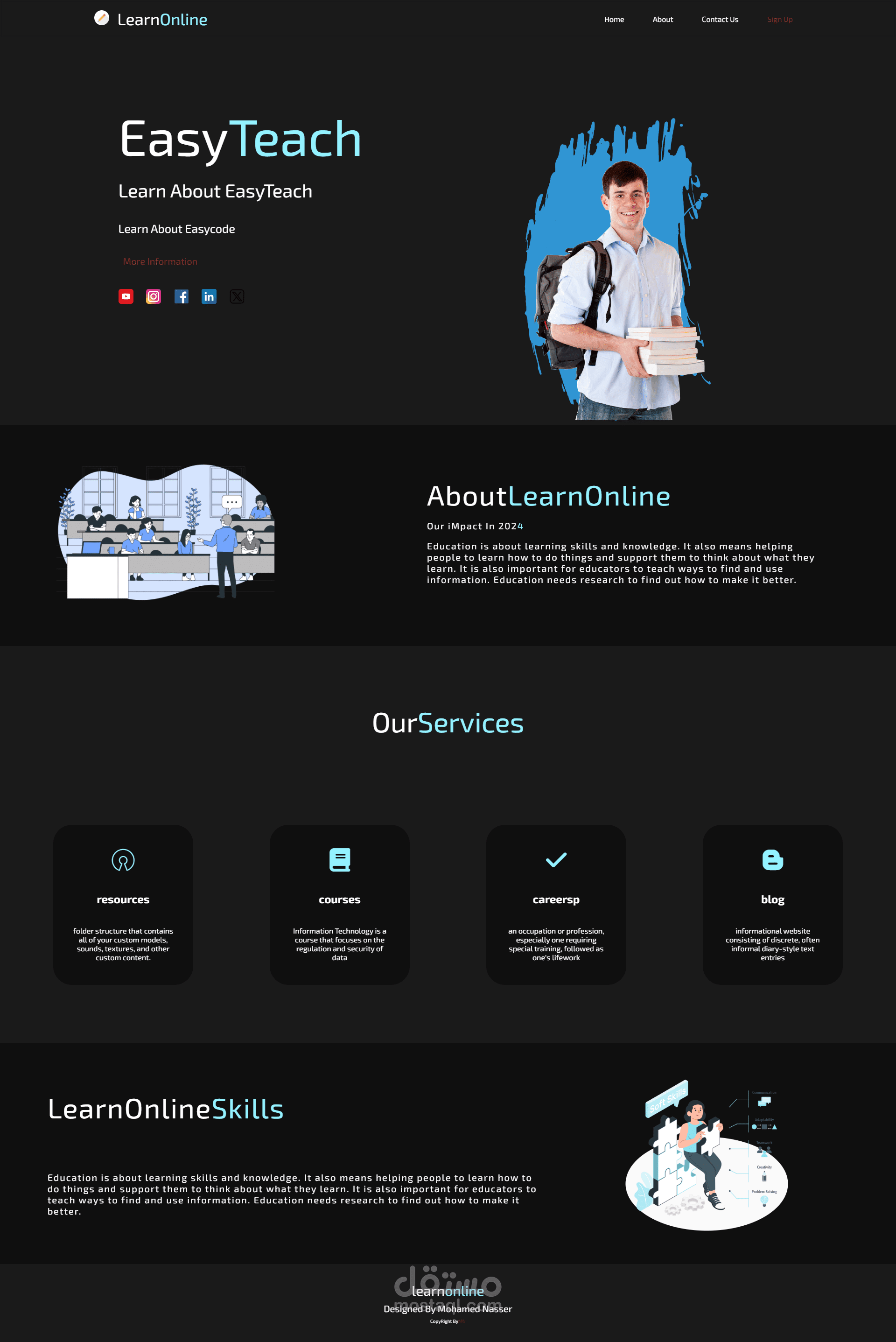 Designing a Modern Educational Website