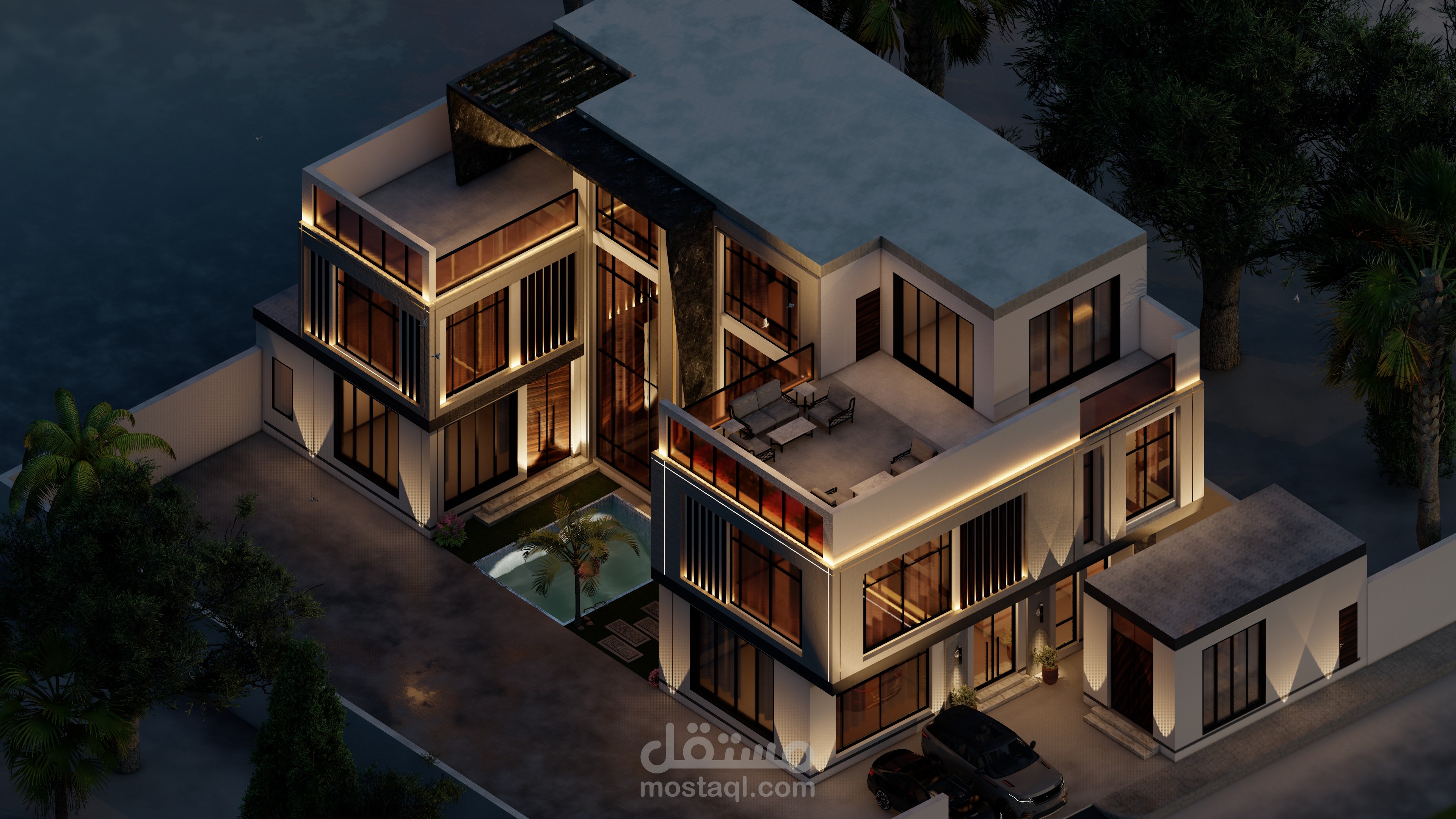 فيلا سكنية مدينة جدة بحي المروج تصميم مودرن
