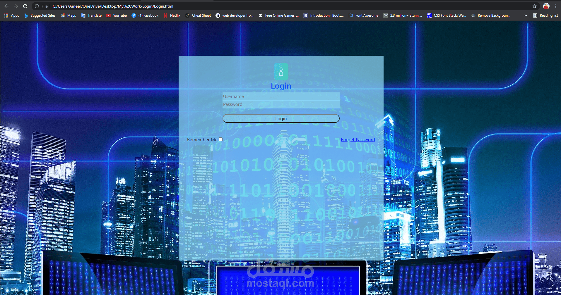 Page For Login