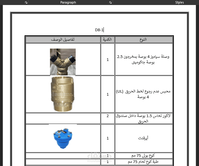 متطلبات مباني لاستكمالها
