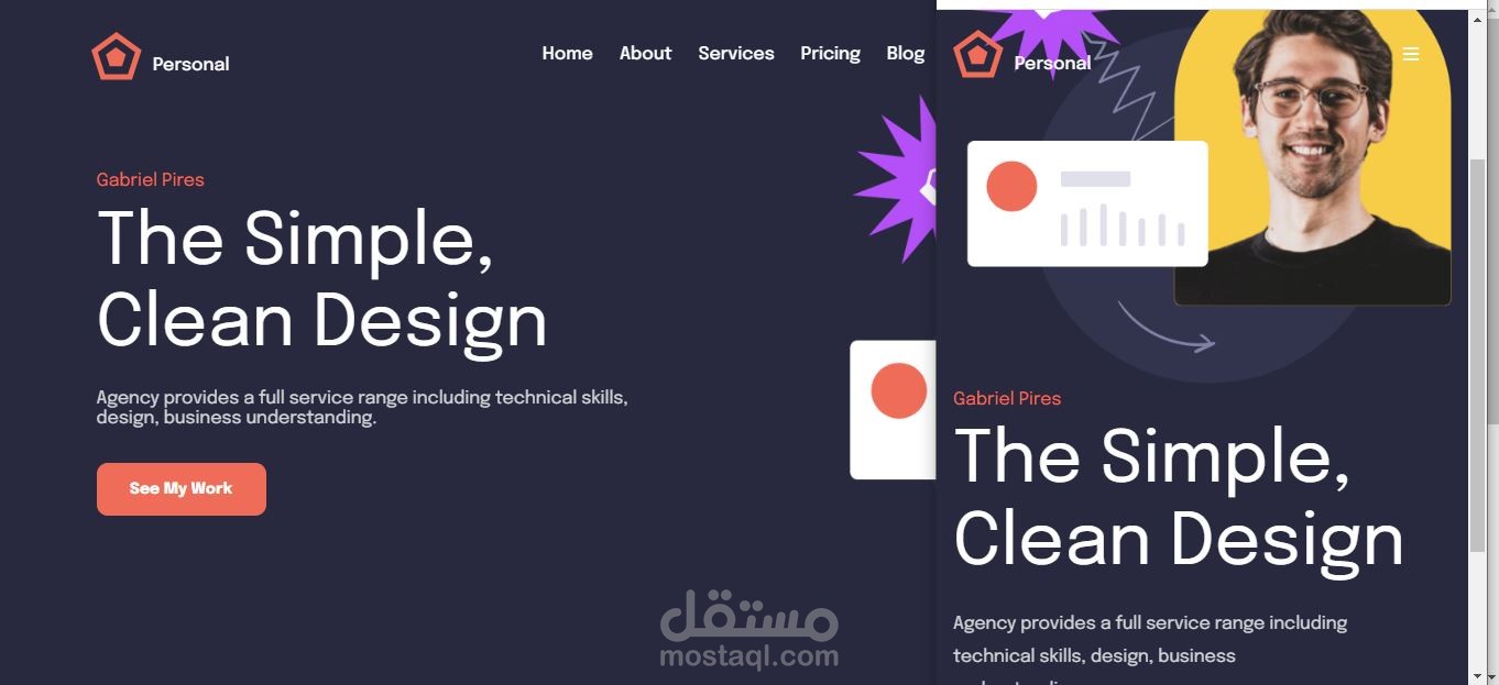 Portfolio Responsive Templatefrom Laaqiq