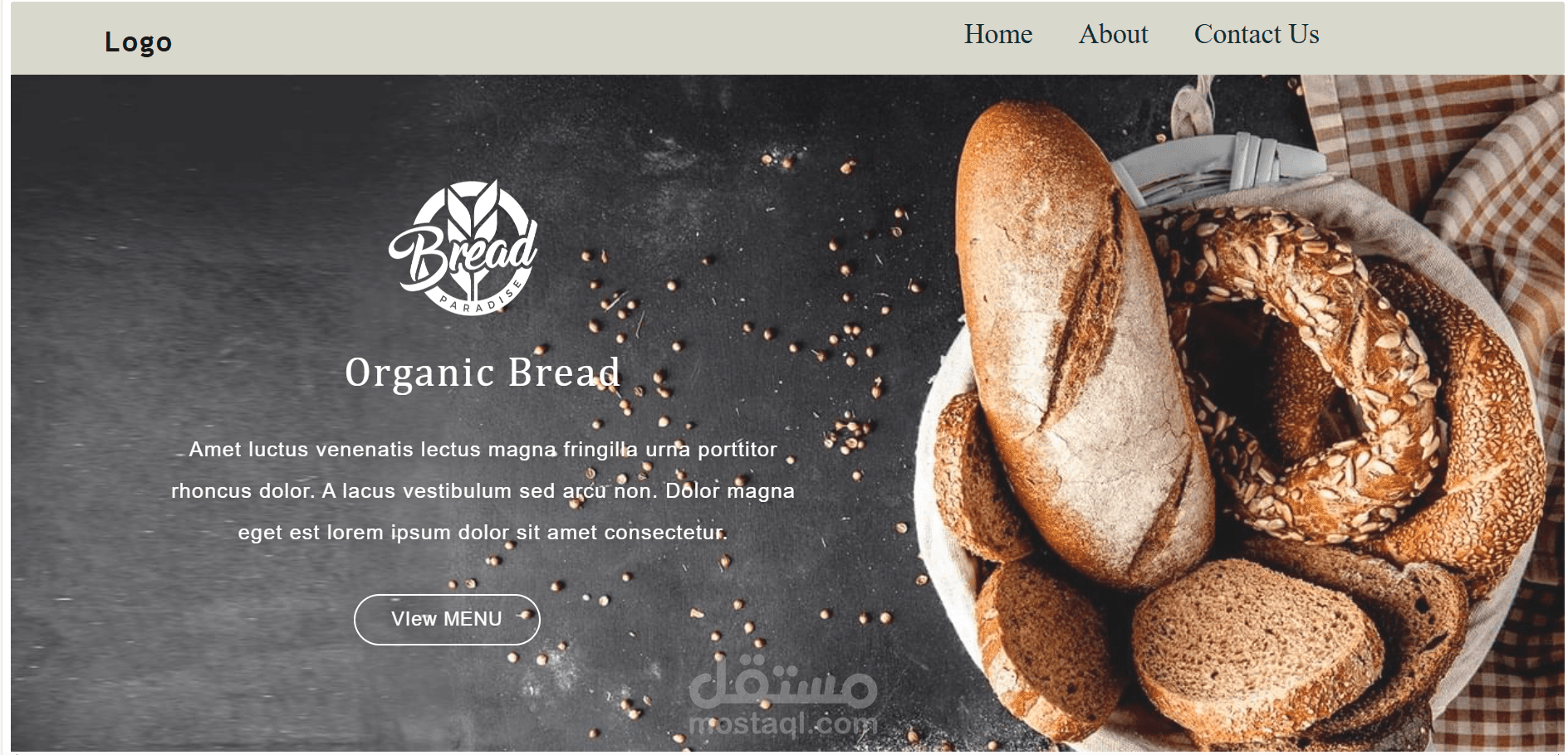 Simple template for a bakery